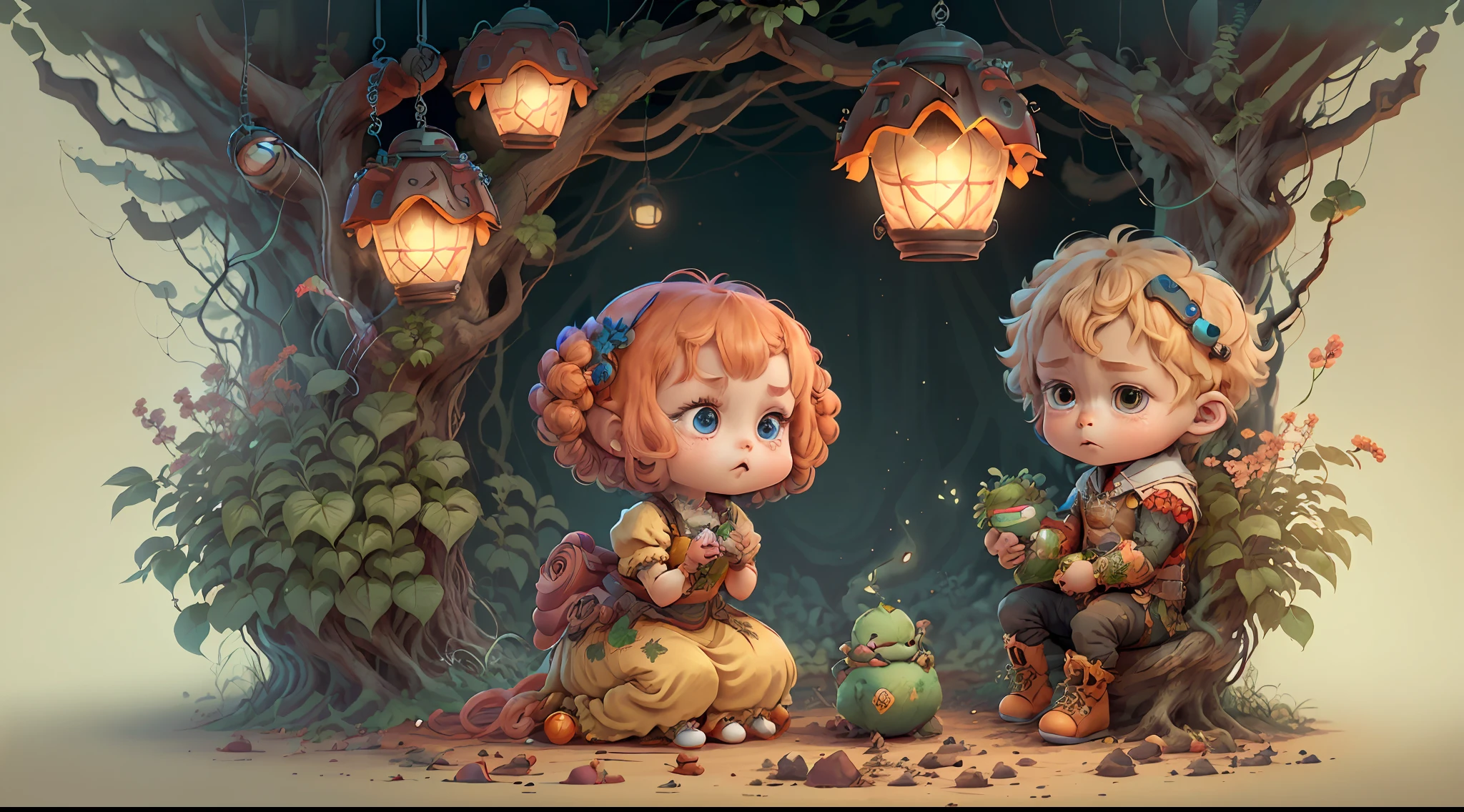(extremely cute and delicate CG illustration, ultra-detailed and ultra-high quality), best illumination, best shadow, an extremely cute and adorable cu73cre4ture (agama), with big round eyes and a small cute mouth, small horns on its head, vibrant and vivid colors, dynamic angle, dynamic pose, floating, in a magical and enchanting place, with lush vegetation and vibrant flowers.