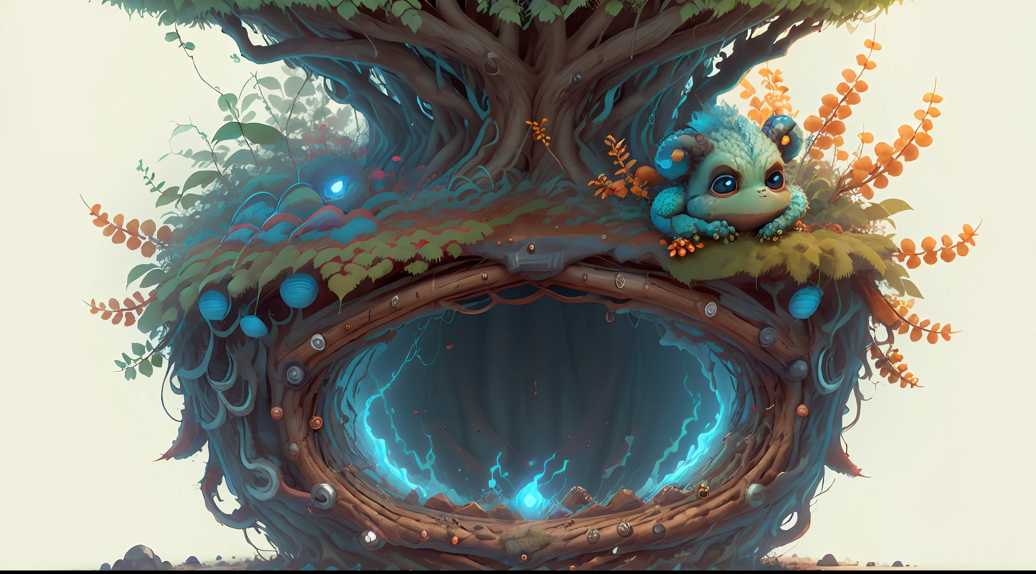 (extremely cute and delicate CG illustration, ultra-detailed and ultra-high quality), best illumination, best shadow, an extremely cute and adorable cu73cre4ture (agama), with big round eyes and a small cute mouth, small horns on its head, vibrant and vivid colors, dynamic angle, dynamic pose, floating, in a magical and enchanting place, with lush vegetation and vibrant flowers.