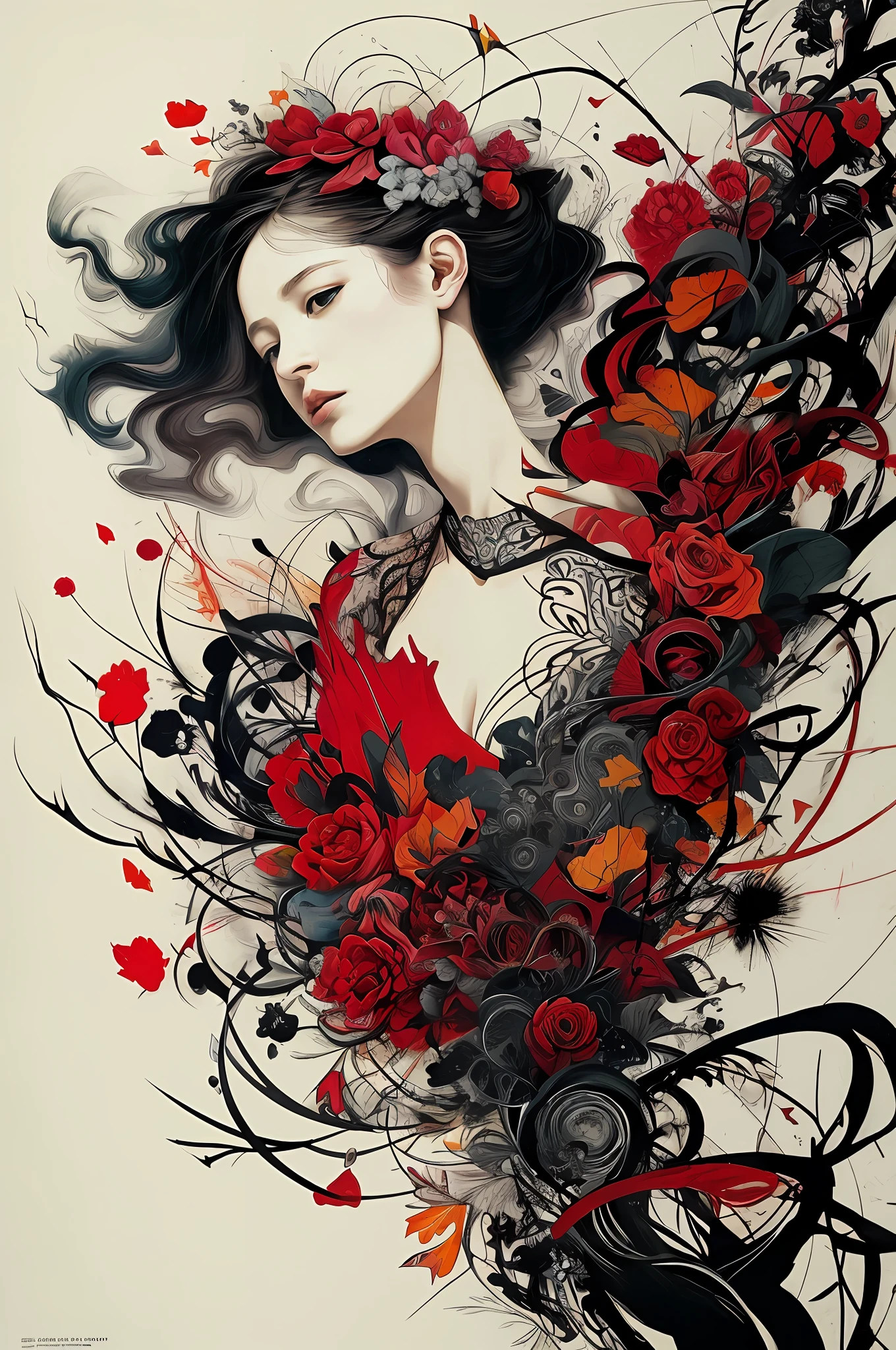 official art, unity 8k wallpaper, ultra detailed, beautiful and aesthetic, masterpiece, best quality, (zentangle, mandala, tangle, entangle), (fractal art:1.3) , 1girl, extremely detailed, dynamic angle, cowboyshot, the most beautiful form of chaos, elegant, a brutalist designed, vivid colours, romanticism, by james jean, roby dwi antono, ross tran, francis bacon, michal mraz, adrian ghenie, petra cortright, gerhard richter, takato yamamoto, ashley wood, atmospheric, ecstasy of musical notes, streaming musical notes visible