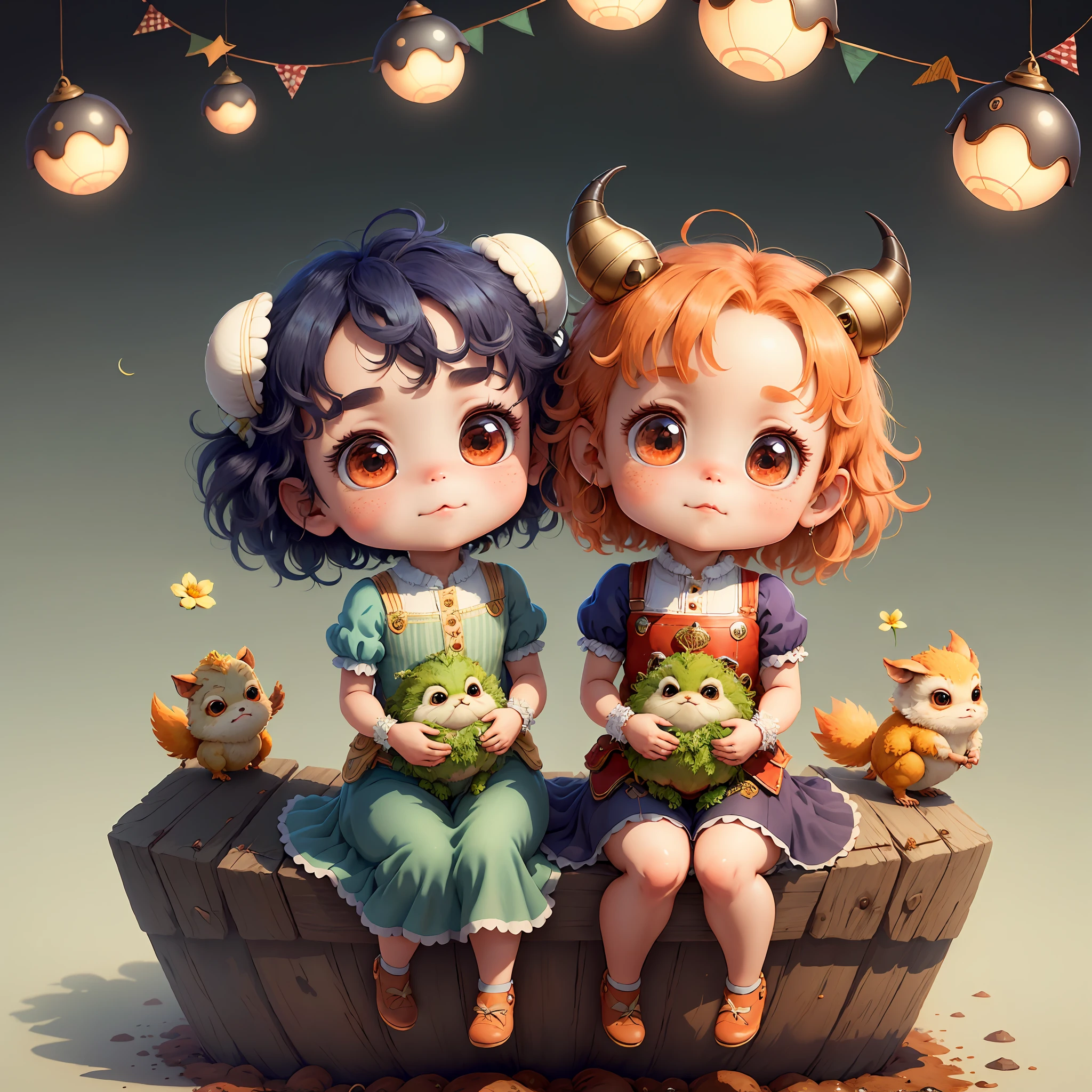 (extremely cute and delicate CG illustration, ultra-detailed and ultra-high quality), best illumination, best shadow, an extremely cute and adorable cu73cre4ture (agama), with big round eyes and a small cute mouth, small horns on its head, vibrant and vivid colors, dynamic angle, dynamic pose, floating, in a magical and enchanting place, with lush vegetation and vibrant flowers.