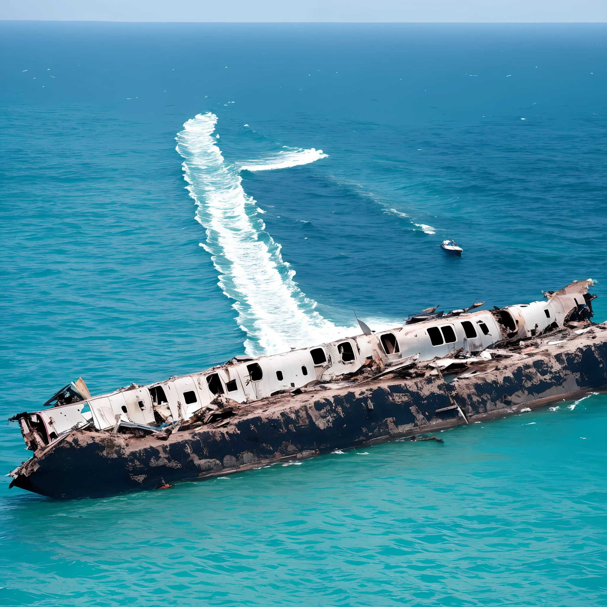 Photos of plane wreckage on the ocean floor --auto --s2