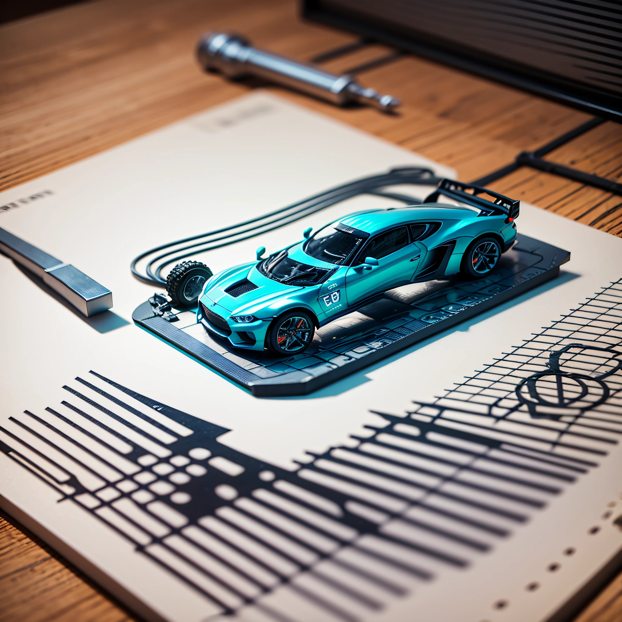Create a logo for a car workshop with 3D printing --auto --s2