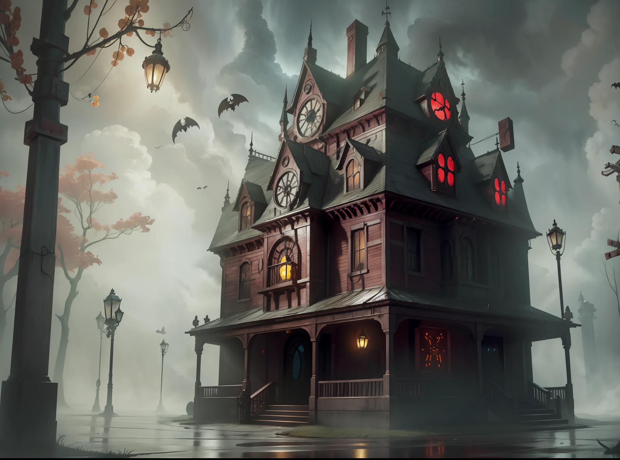 SCP-3640 anomaly - Escape From The House of Mickey Mouse, theatrical, ominous, spooky, horror scene, hyperdetailed, artstation, cgsociety, 8k