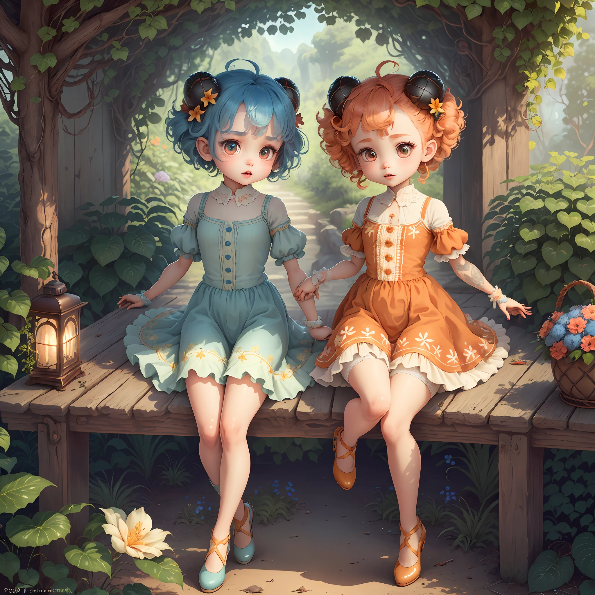 (extremely cute and delicate CG illustration, ultra-detailed and ultra-high quality), best illumination, best shadow, an extremely cute and adorable cu73cre4ture (agama), with big round eyes and a small cute mouth, small horns on its head, vibrant and vivid colors, dynamic angle, dynamic pose, floating, in a magical and enchanting place, with lush vegetation and vibrant flowers.