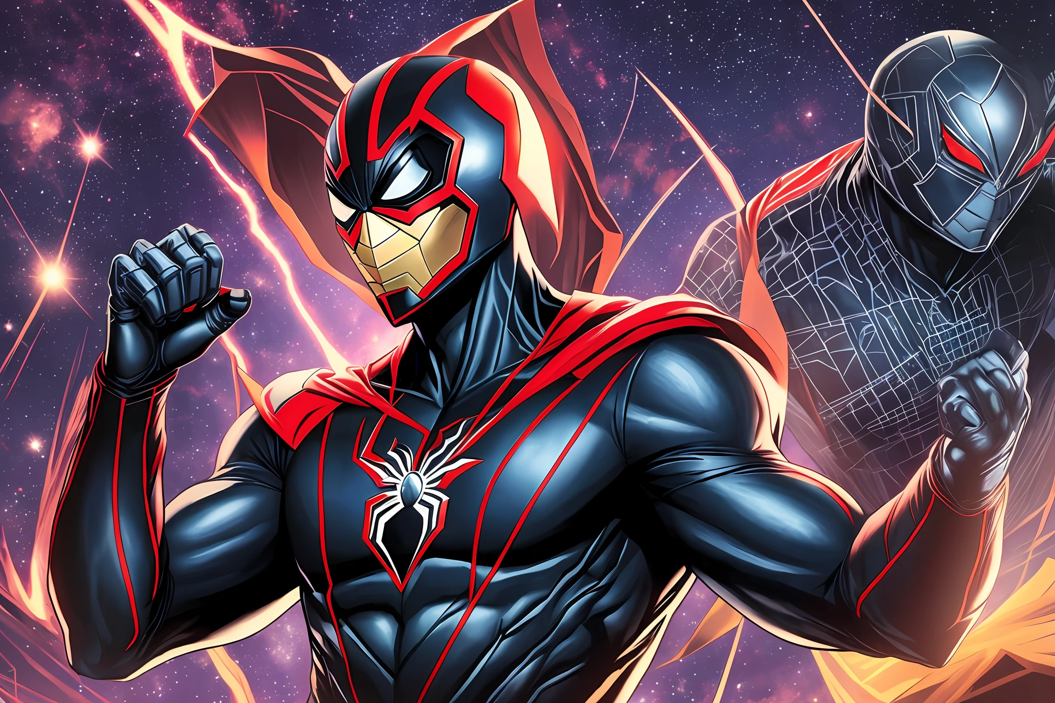Homem aranha de 2099  em cima de um telhado --auto --s2