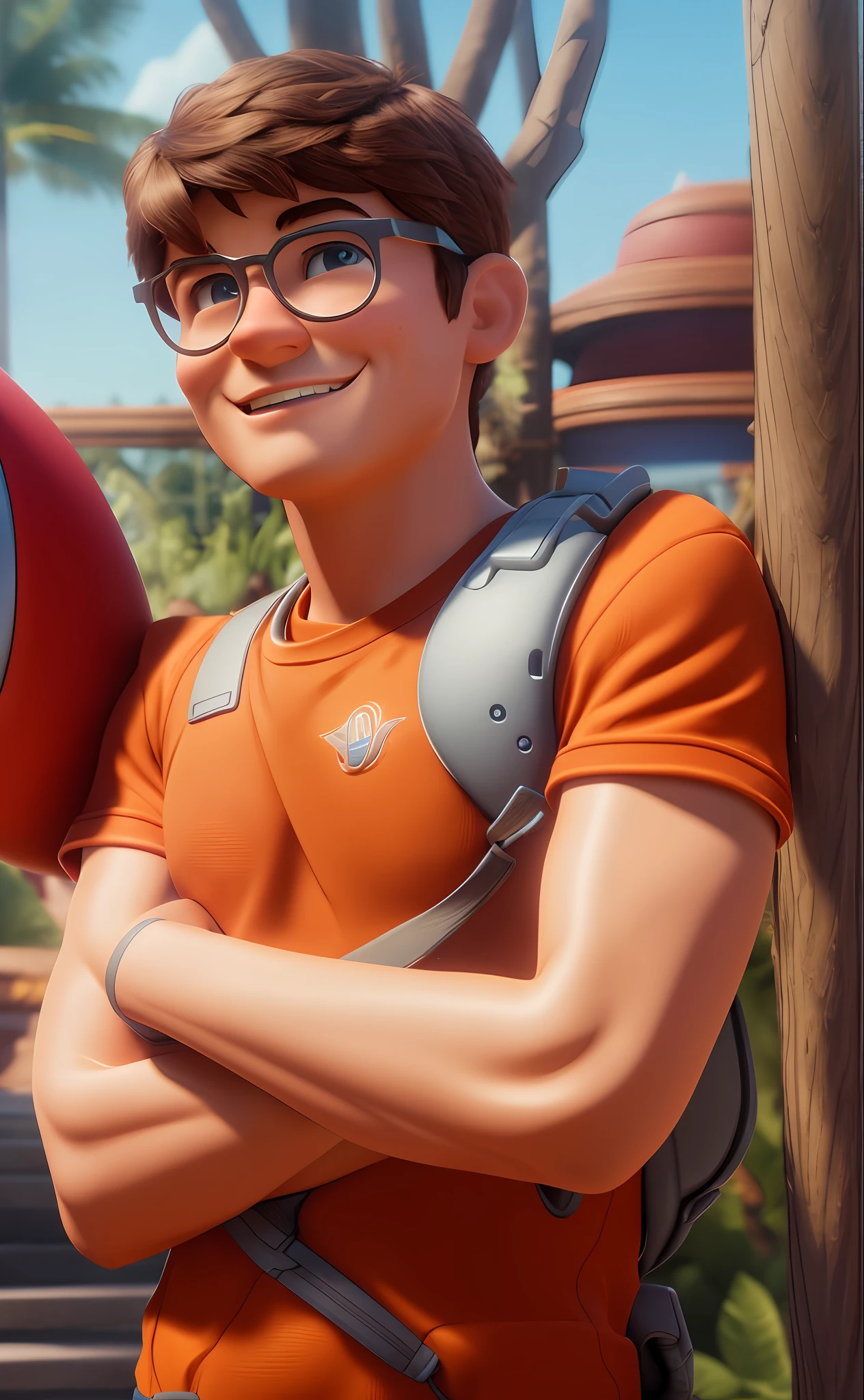 cartoon disney, active, healthy image, pixar, handsome, Pixar render, unreal engine cinematic smooth, intricate detail, realistic pictures