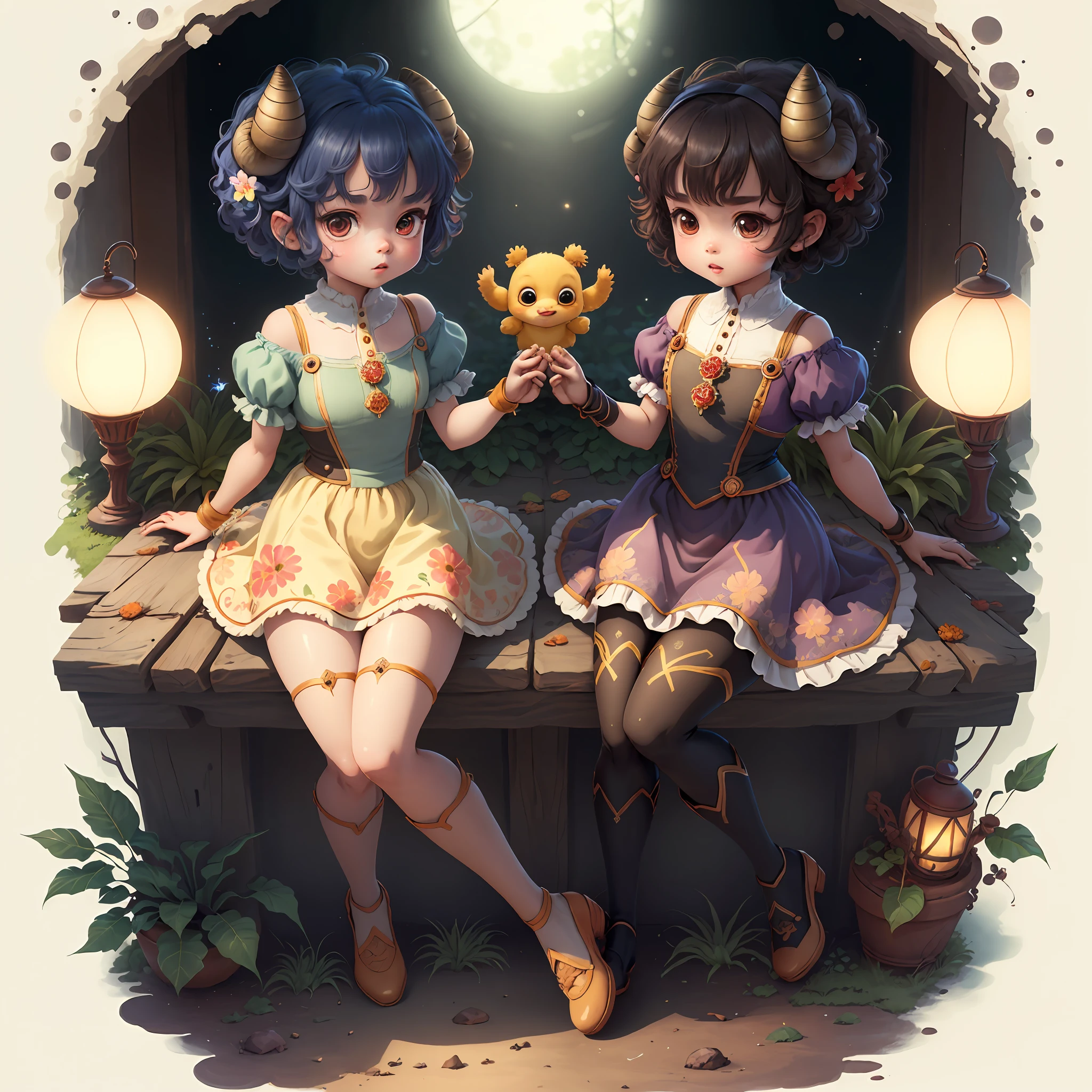 (extremely cute and delicate CG illustration, ultra-detailed and ultra-high quality), best illumination, best shadow, an extremely cute and adorable cu73cre4ture (agama), with big round eyes and a small cute mouth, small horns on its head, vibrant and vivid colors, dynamic angle, dynamic pose, floating, in a magical and enchanting place, with lush vegetation and vibrant flowers.