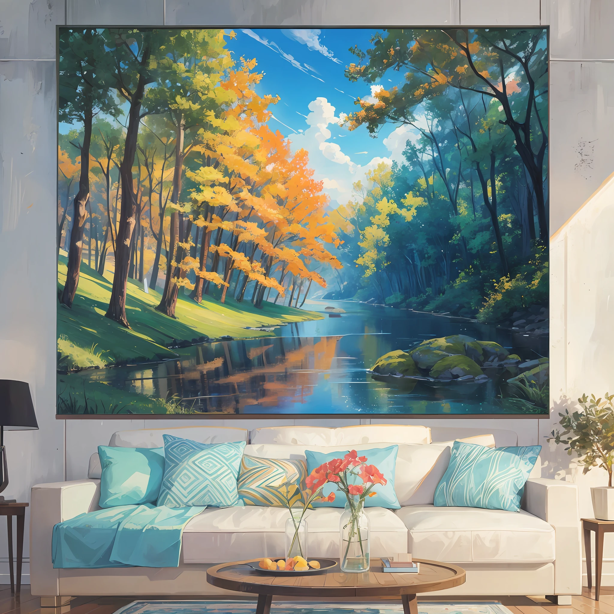 realistic nature landscape, peaceful place for meditation, cosmos art, very colourfull --auto --s2
