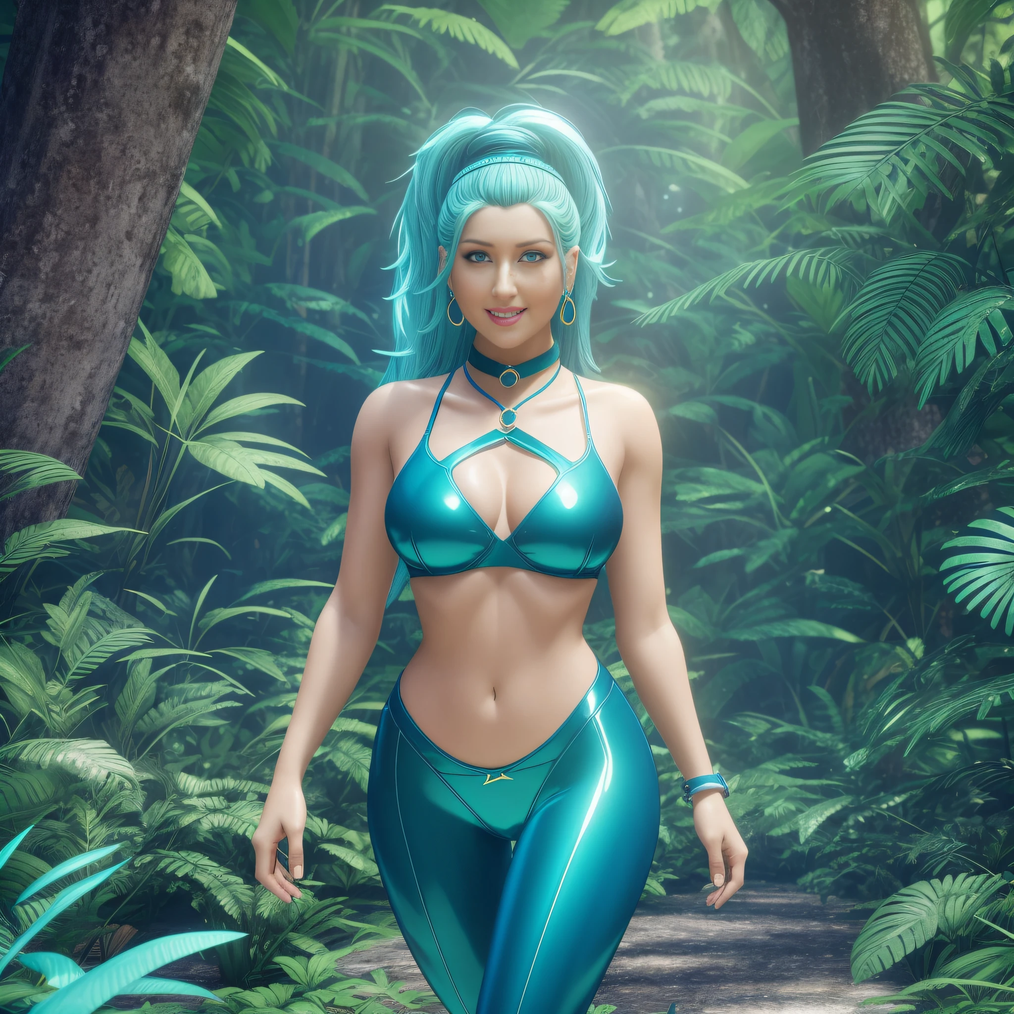 Sunlight ultra-pro photo reflex Fujifilm XT3 "Cerisier" Christina Aguilera "beaux yeux opale turquoise Lazuli" open smile screaming teeth 27 years old skin pure face clean emotional appreciate expression revealing seductive suave pronounced voluminous anatomy athlete shape symmetry open navel hairy revealing under-clothing silk satin leather thick fur spinel diamond kunzite ornate indigo lazuli ruby onix turquoise tourmaline complex Jungle walking composition among fireflies UHD gardens 16k Ultra octane rendering "Unreal Engine 5" ultra-Ultra Realism-Ultra Precise-Ultra details-Ultra Quality-Ultra Resolution-Ultra textured-realist maximalist totalist perfectionism DSLR bright colors "Ghibli Studio"