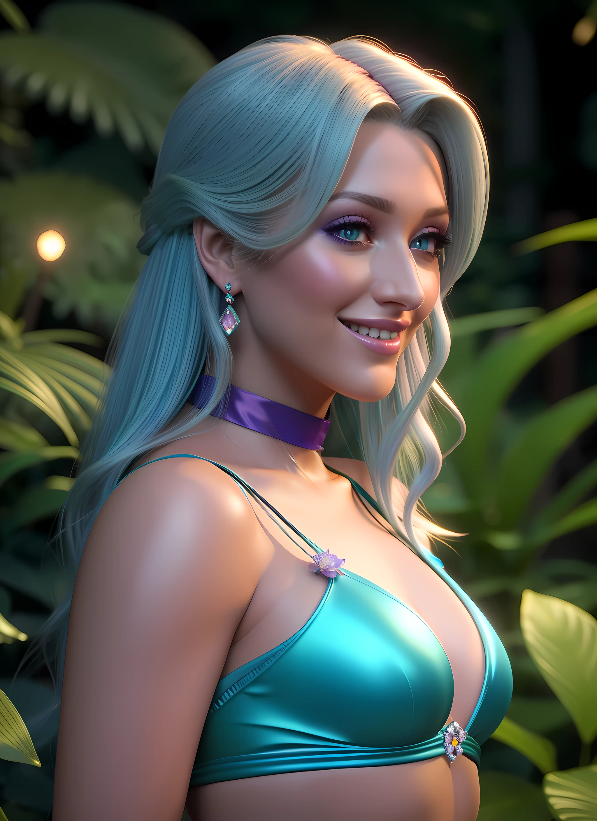 Sunlight ultra-pro photo reflex Fujifilm XT3 "Cerisier" Christina Aguilera "beaux yeux opale turquoise Lazuli" posing from behind for the photo, open smile screaming teeth 27 years old skin pure face clean emotional appreciate expression revealing seductive suave pronounced voluminous anatomy athlete shape symmetry open navel hairy revealing under-clothing silk satin leather thick fur spinel diamond kunzite ornate indigo lazuli ruby onix turquoise tourmaline complex Jungle walking composition among fireflies UHD gardens 16k Ultra octane rendering "Unreal Engine 5" ultra-Ultra Realism-Ultra Precise-Ultra details-Ultra Quality-Ultra Resolution-Ultra textured-realist maximalist totalist perfectionism DSLR bright colors "Ghibli Studio"