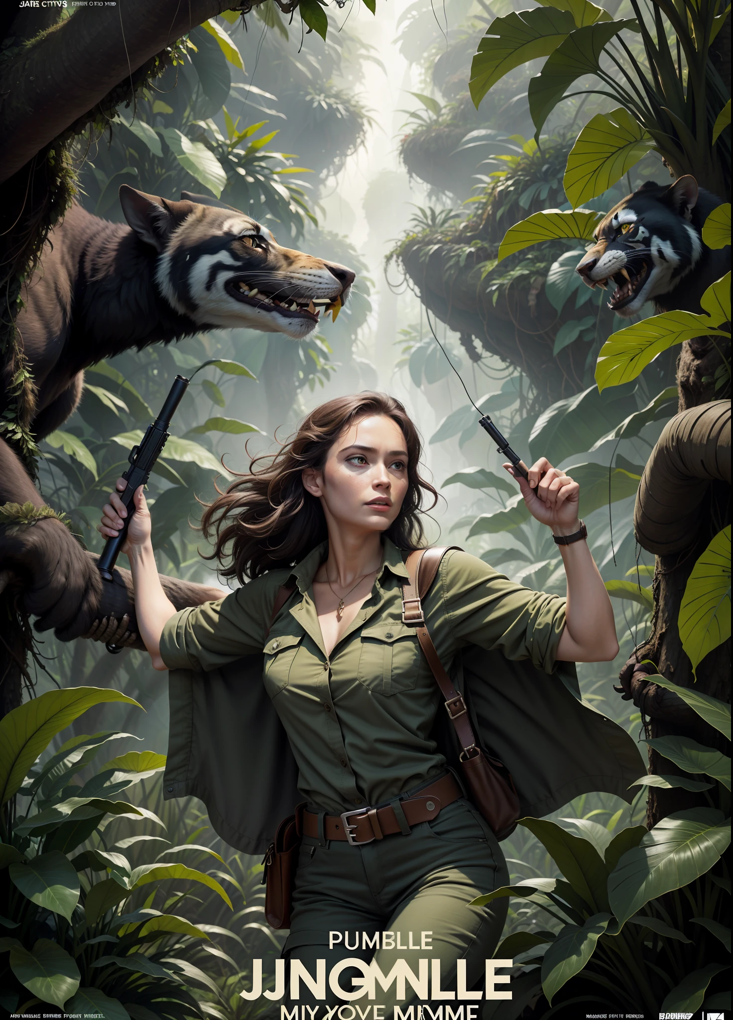 Jungle movie poster in action