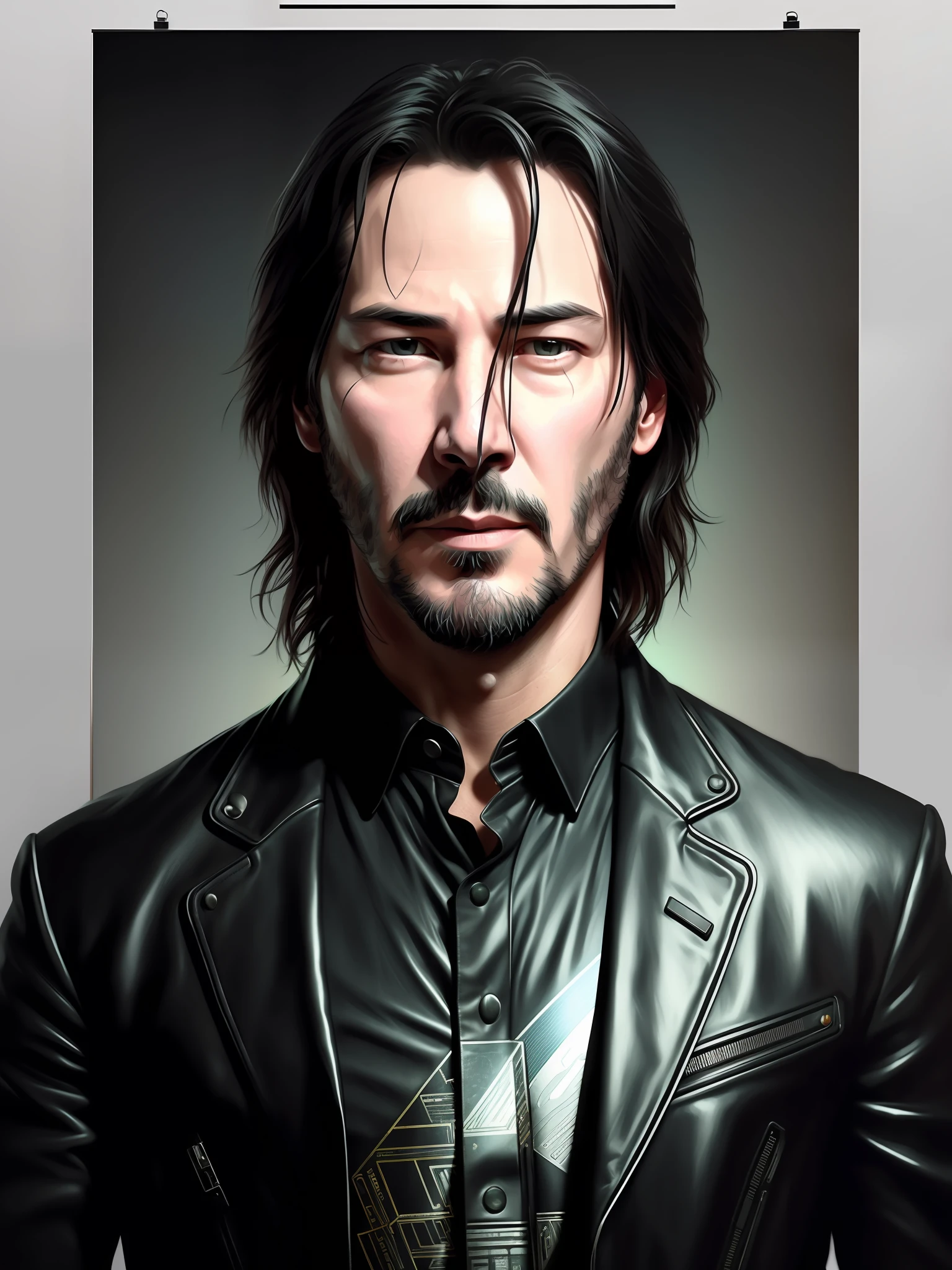 Keanu Reeves as Neo, vhs effect, (poster:1.6), poster on wall, nostalgia, movie poster, portrait, high-detaled face,(skin texture), intricately detailed, fine details, hyperdetailed, raytracing, subsurface scattering, diffused soft lighting, shallow depth of field, by Oliver Wetter,
 Intricate, High Detail, Sharp focus, dramatic, photorealistic painting art by greg rutkowski, bokeh