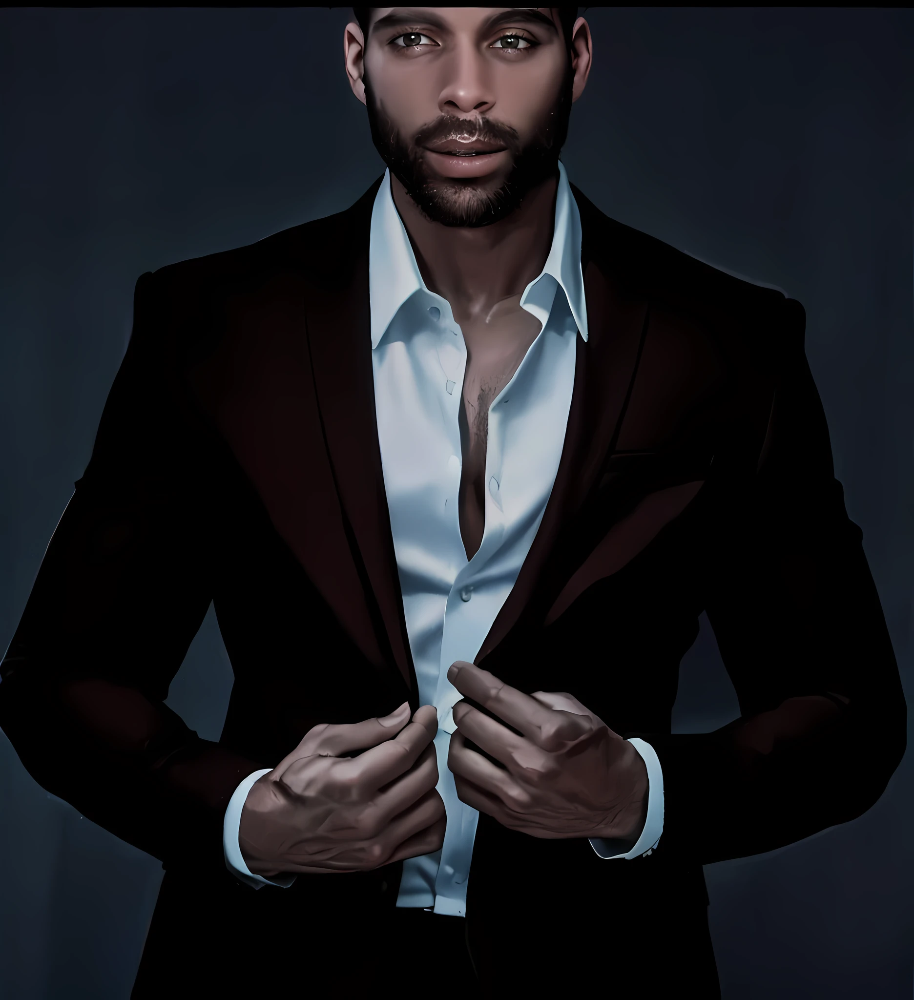 There's a man in a suit and white shirt, inspirado em Charles Alston, homem bonito, retrato promocional, inspirado em danny black boy, bonito e elegante, masculino e bonito, modelo masculino, homem bonito, foto comercial, fotografia editorial, inspirado em Terrell James, apelo masculino high fashion, malcolm hart, editado, inspirado em Gerald Kelley, inspired by Theo Constanté