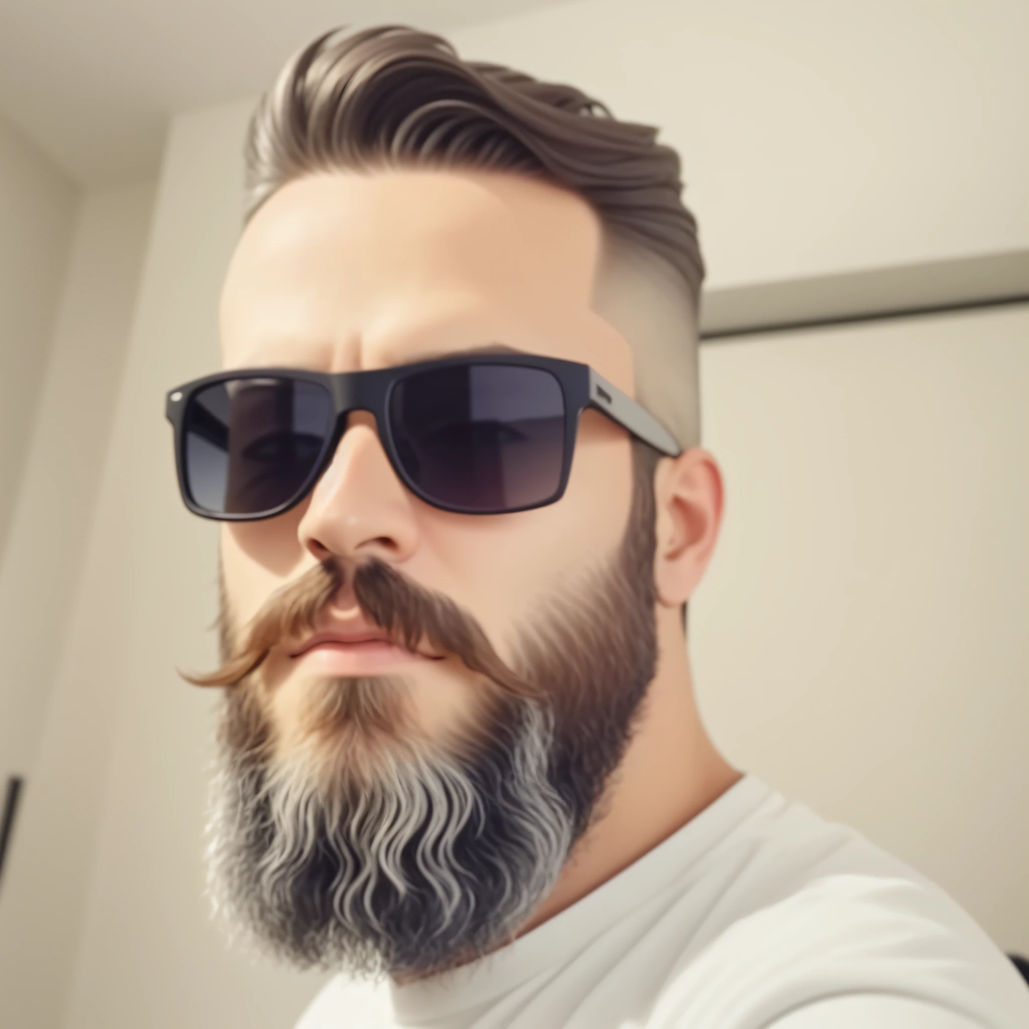Arafed man with beard and sunglasses taking a selfie, profile picture, full silver beard, profile picture, twitch streamer/gamer ludwig, headshot profile picture, clean beard, full beard, 3 2 years, beard, avatar image, profile picture, profile picture, bearded man, natural beard, 3 6 years, gray beard, trimmed gray beard, full body photo, standing, taking selfie