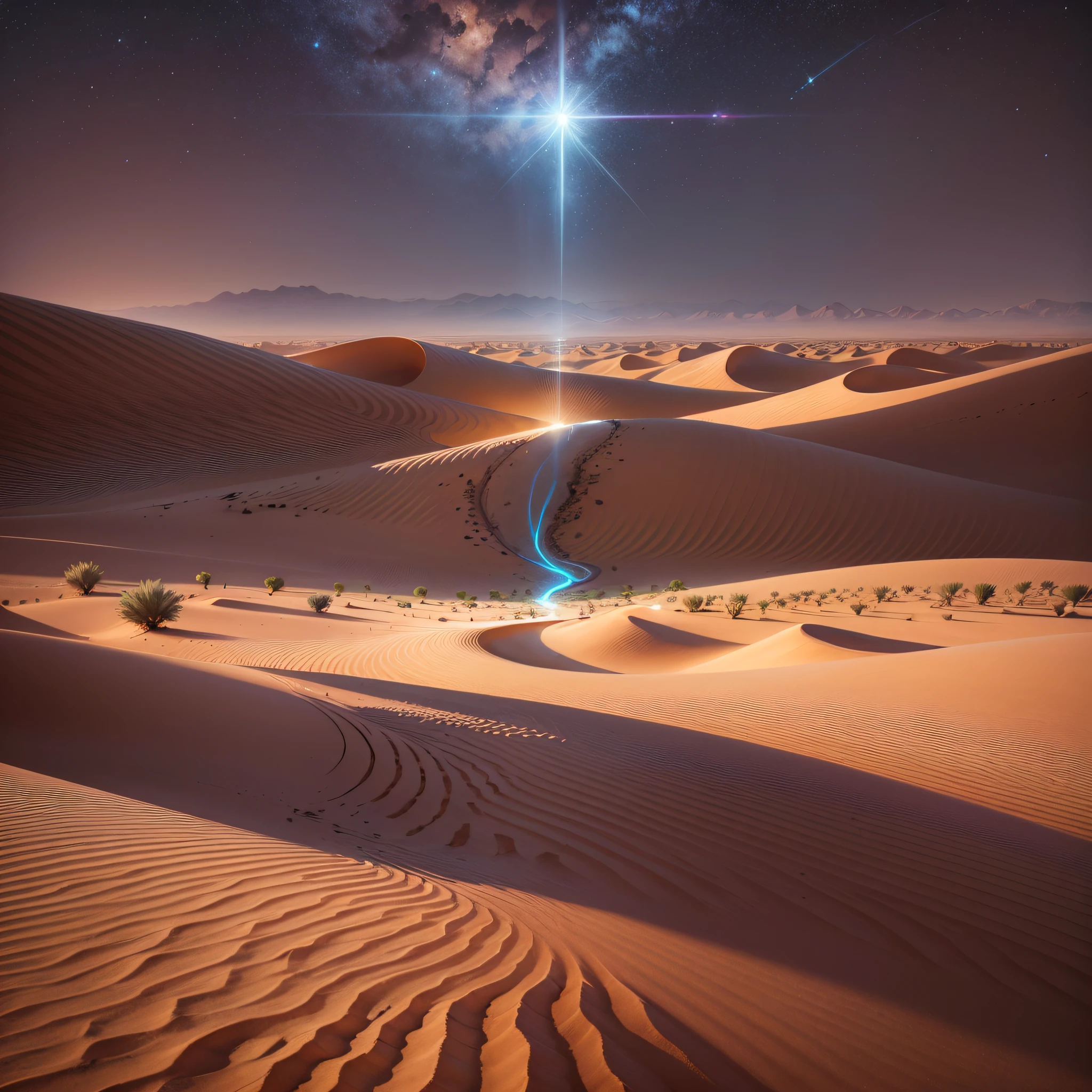 flower of light rising in the desert in the midst of darkness --auto --s2