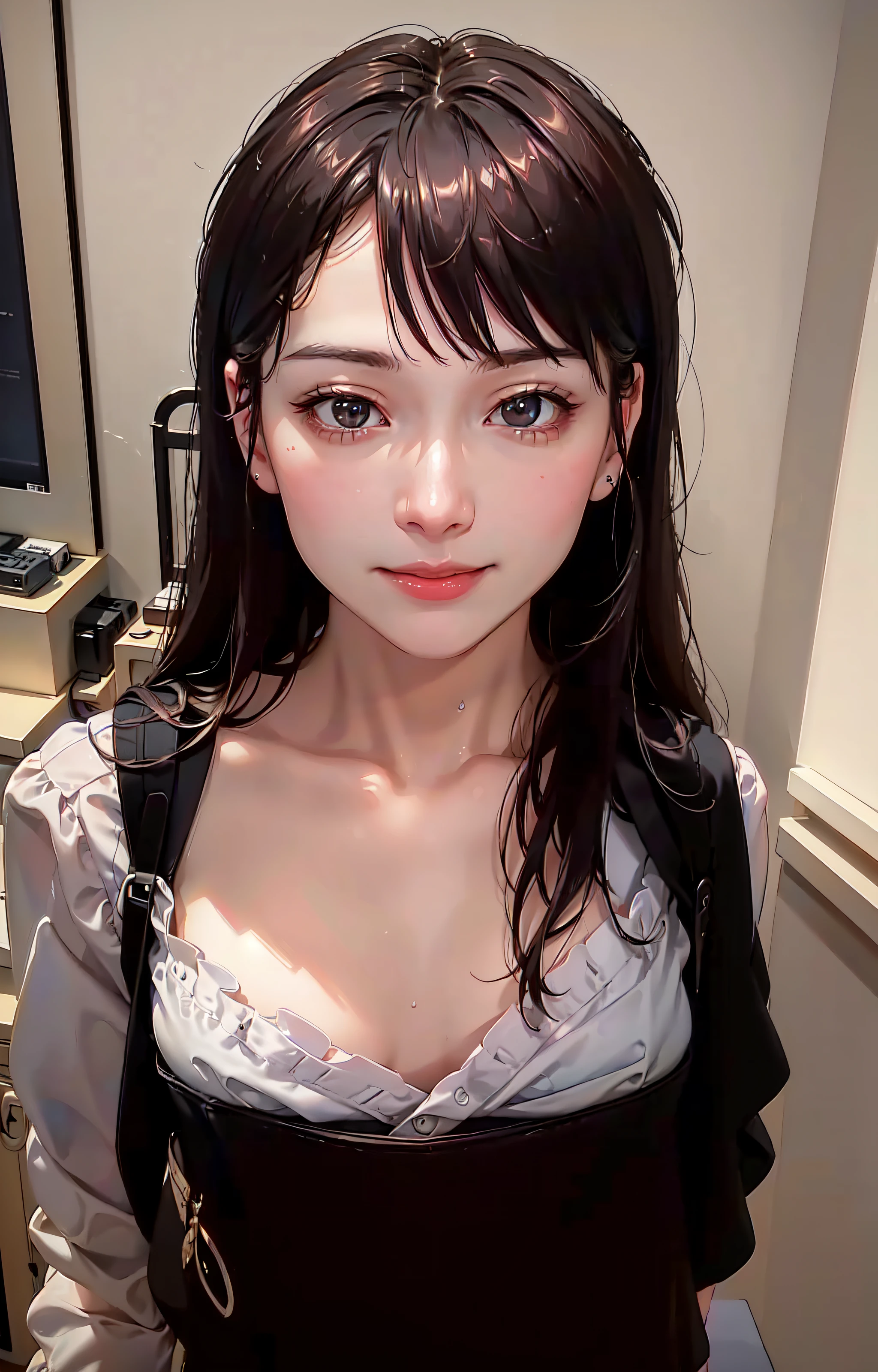 (8k, RAW photo, best quality, masterpiece:1.2), (realistic, photo-realistic:1.37), best quality, ultra high res, professional lighting, photon mapping, radiosity, physically-based rendering, cinematic lighting,1girl, smile,