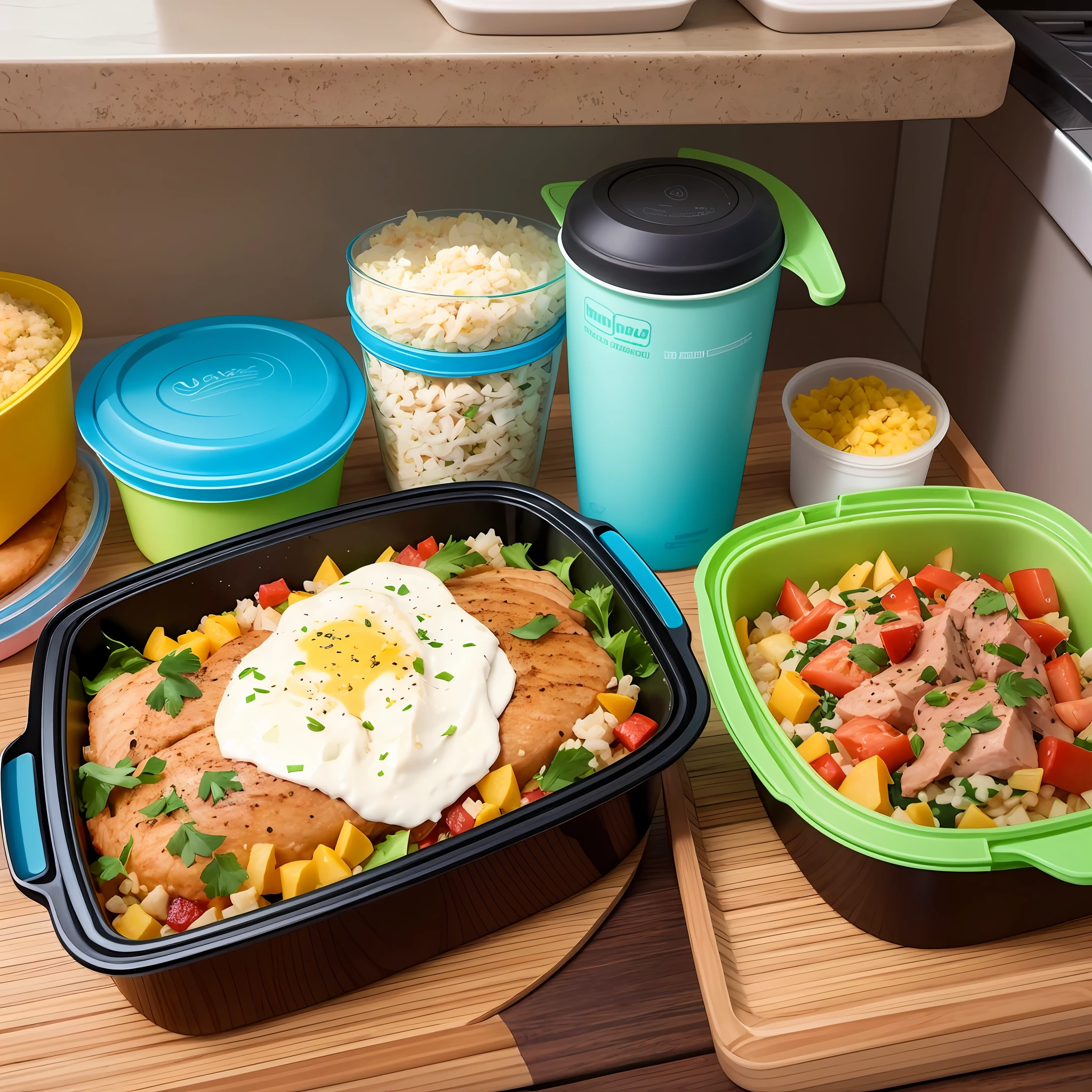 Uma foto do seu produto
Tupperware favorito em destaque.
• An image showing a delicious meal prepared with Tupperware products --auto --s2