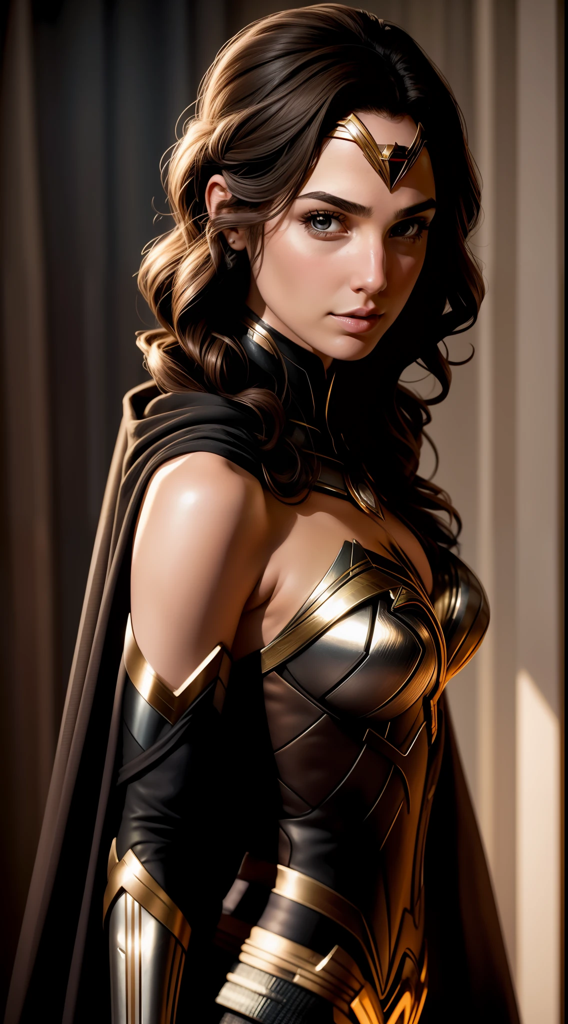 extremely closeup of dust Gal Gadot, adult woman, professional photography 8k