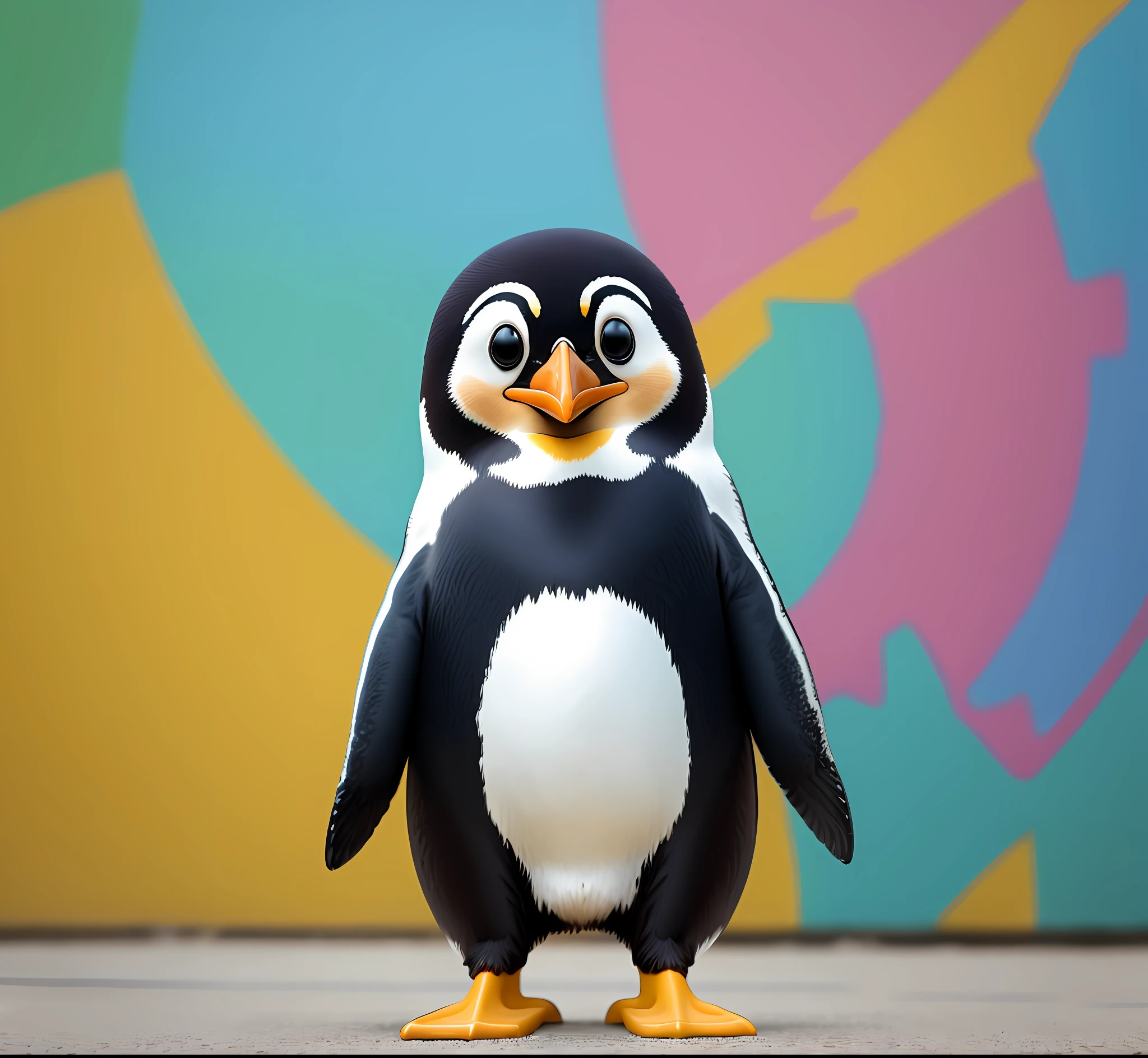 cute, colorful penguin