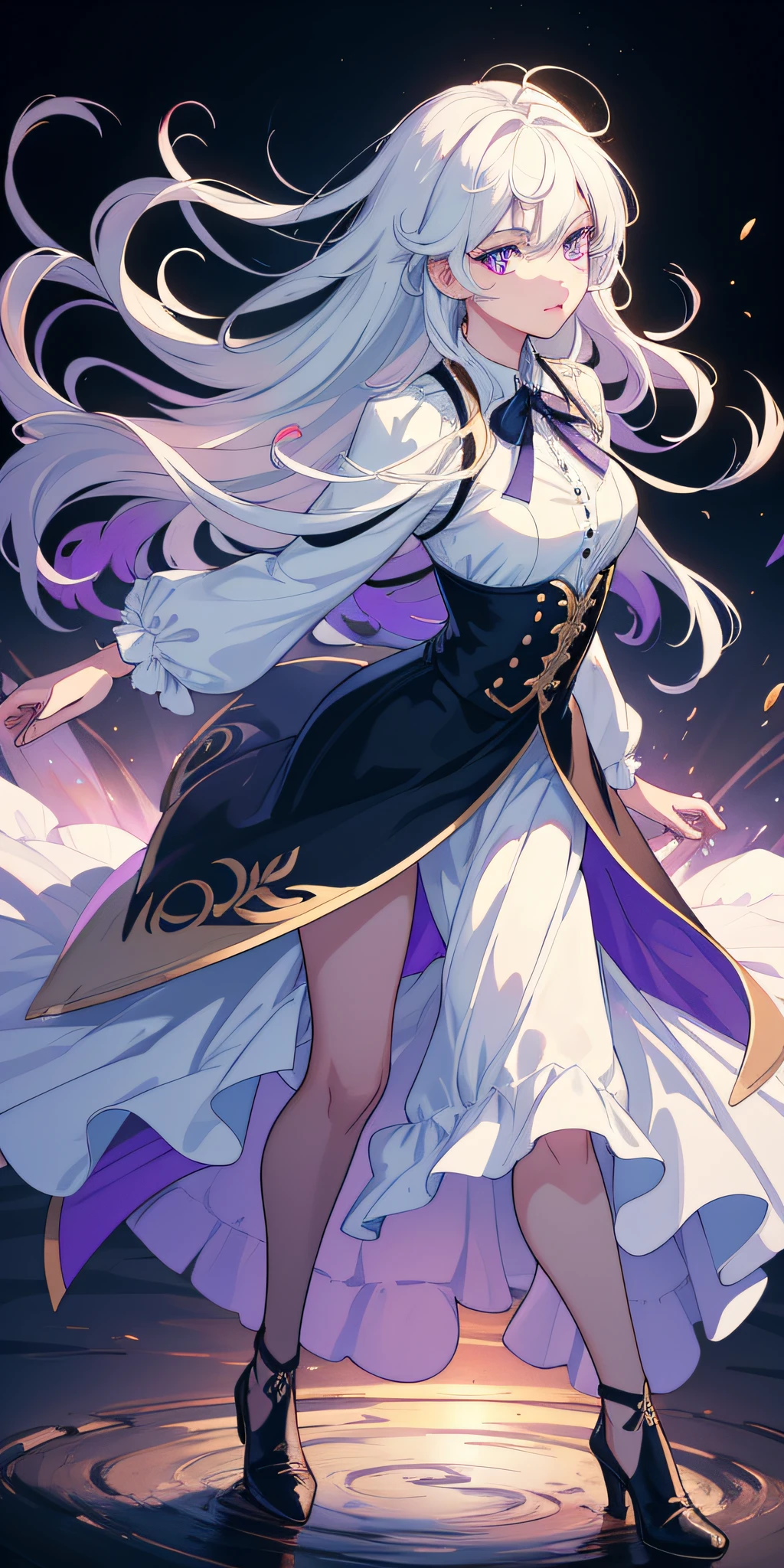 (masterpiece:1.2, best quality), (finely detailed beautiful eyes: 1.2), (extremely detailed CG unity 8k wallpaper, masterpiece, best quality, ultra-detailed, best shadow), (detailed background), (beautiful detailed face, beautiful detailed eyes), High contrast, (best illumination, an extremely delicate and beautiful),1girl,((colourful paint splashes on transparent background, dulux,)), dynamic angle,beautiful detailed glow,full body, cowboy shot, white hair, purple eyes,