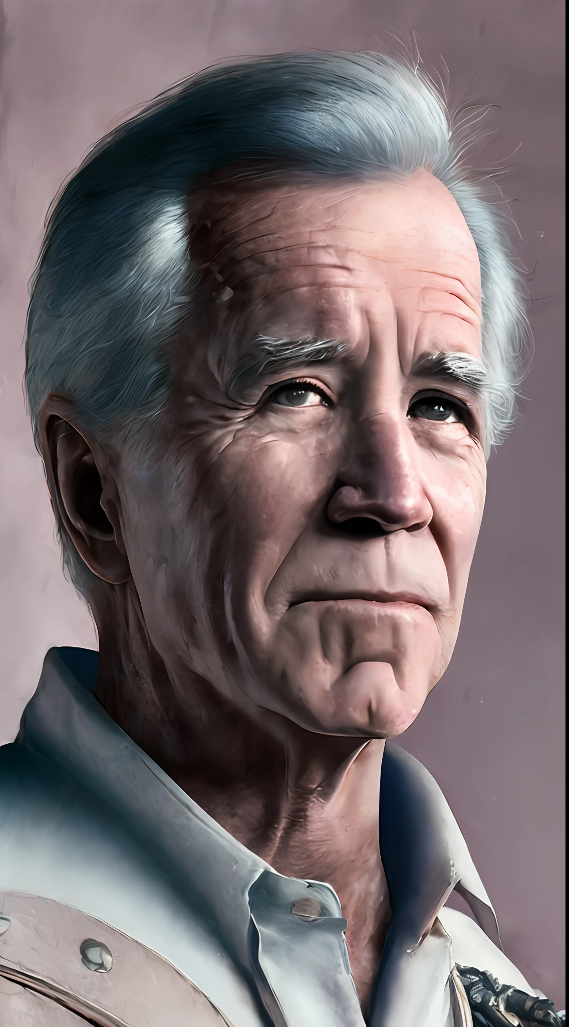 joe biden ,1man 50 years, black hair, detailed face, scar on face, upper body, 3/4 flat, (closeup:0.9), (skin pores:1.1), 4k, hyper-realism, realistic, hyper-realistic, high resolution, in the artistic style of Filip Hodas, 35mm lens, cinematic, soft lighting, realistic epic, faded, ((neutral colors)), (hdr:1.5), soft colors, pastel, warm lights, dramatic light, complex background, (by Irakli Nadar), rutkowski, complex details, hyperdetailed, magnificent, elegant, cinematography, thoughtful face, Victorian spacesuit, cosmonaut, weightless flowing hair, steampunk space satellite in the background, two moons in the background,