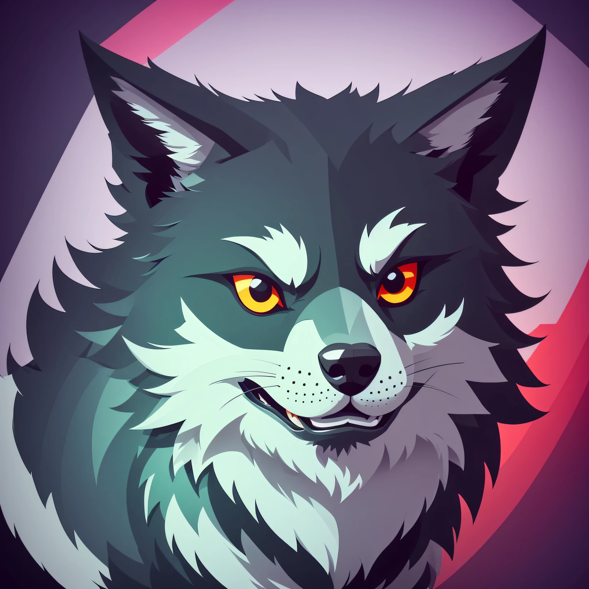 A detailed illustration face evil ninja wolf,magic, t-shirt design, red color , dark magic splash, dark, ghotic, t-shirt design, in the style of Studio Ghibli, pastel tetradic colors, 3D vector art, cute and quirky, fantasy art, watercolor effect, bokeh, Adobe Illustrator, hand-drawn, digital painting, low-poly, soft lighting, bird's-eye view, isometric style, retro aesthetic, focused on the character, 4K resolution, photorealistic rendering, using Cinema 4D --auto --s2