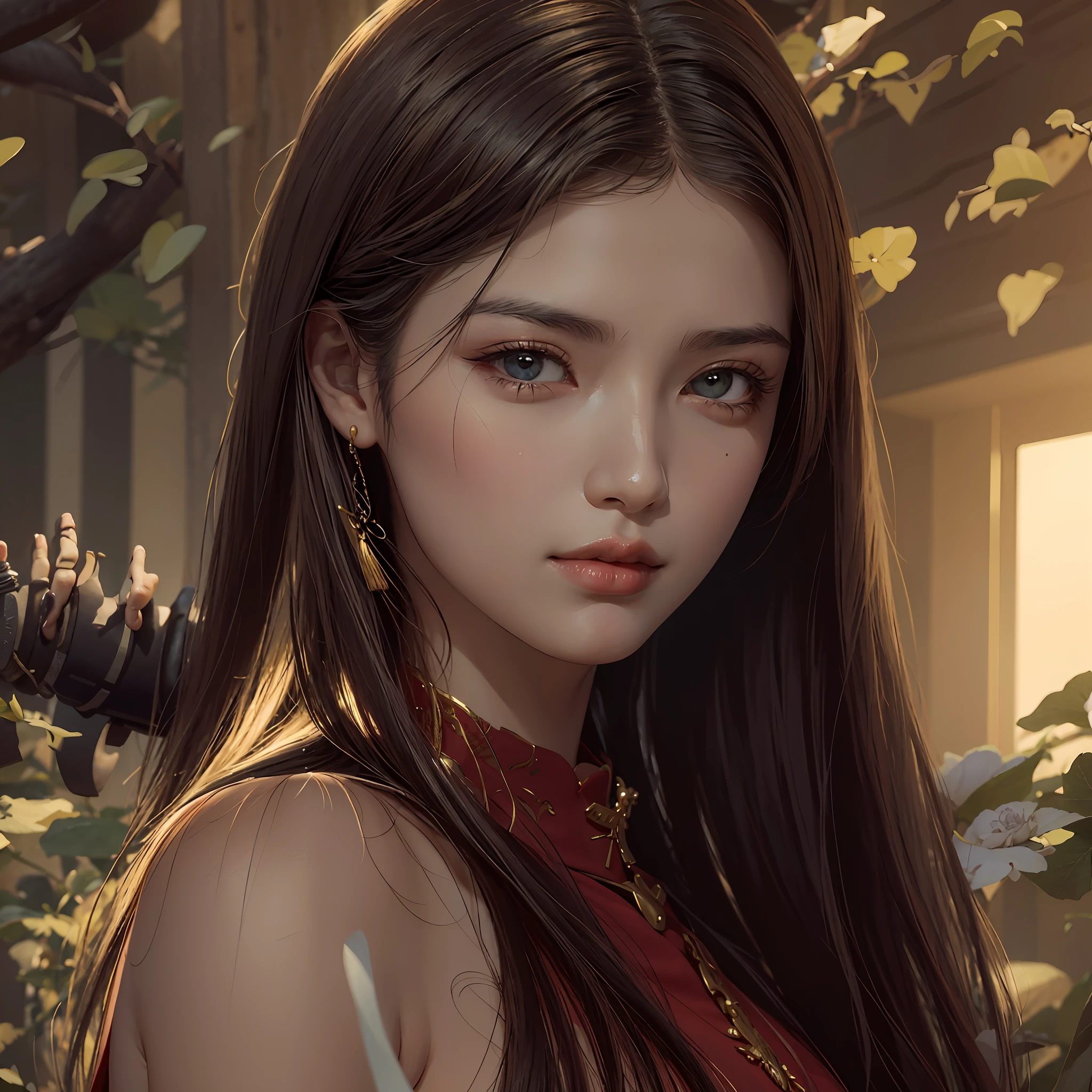 best quality, masterpiece, highres, wuxia 1girl, china dress, super Beautiful face, super beautiful eye, super beautiful hair