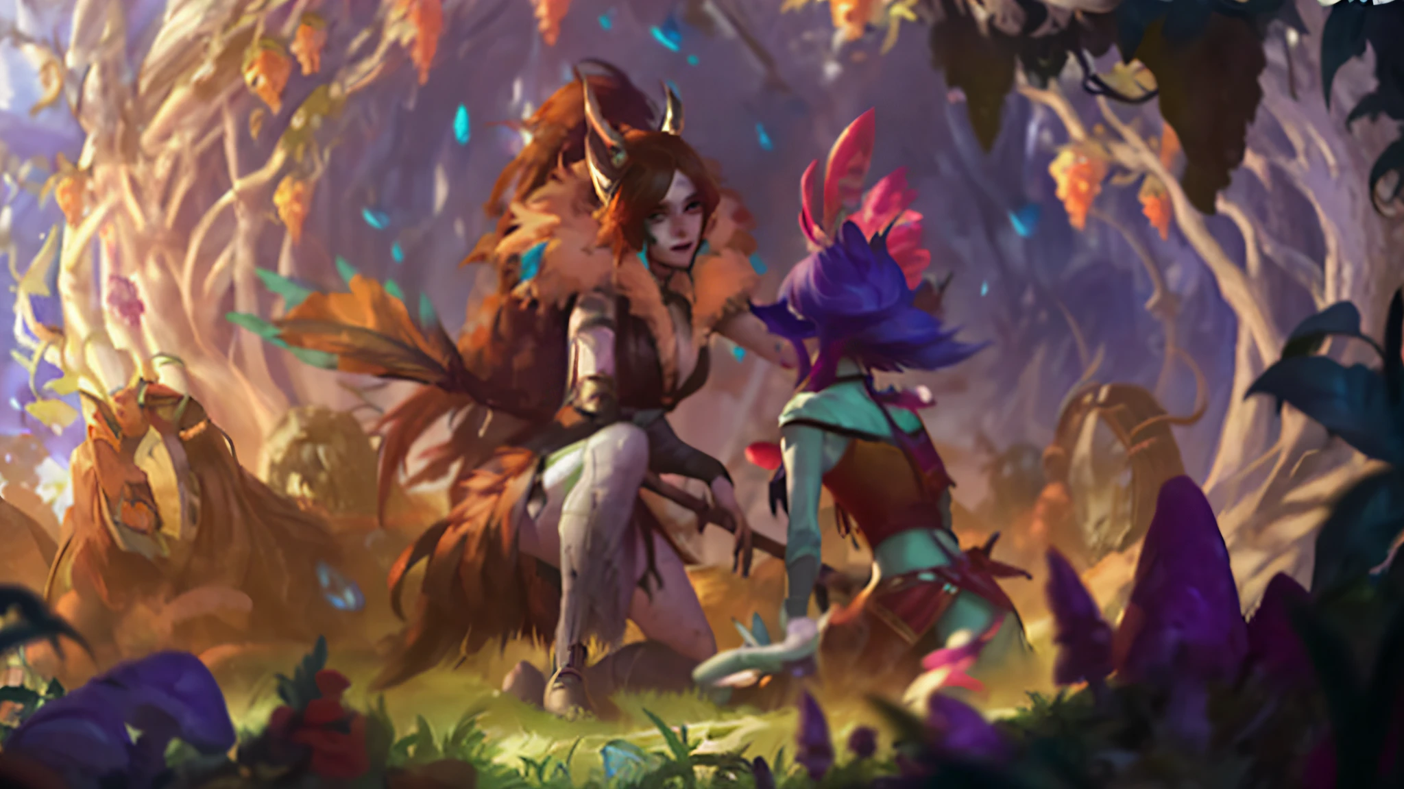 from league of legends, league of legends character art, league of legends concept art, fauns, wlop and sakimichan, legends of runeterra, style league of legends, league of legends art, league of legends art style, league of legends style art, style of duelyst
