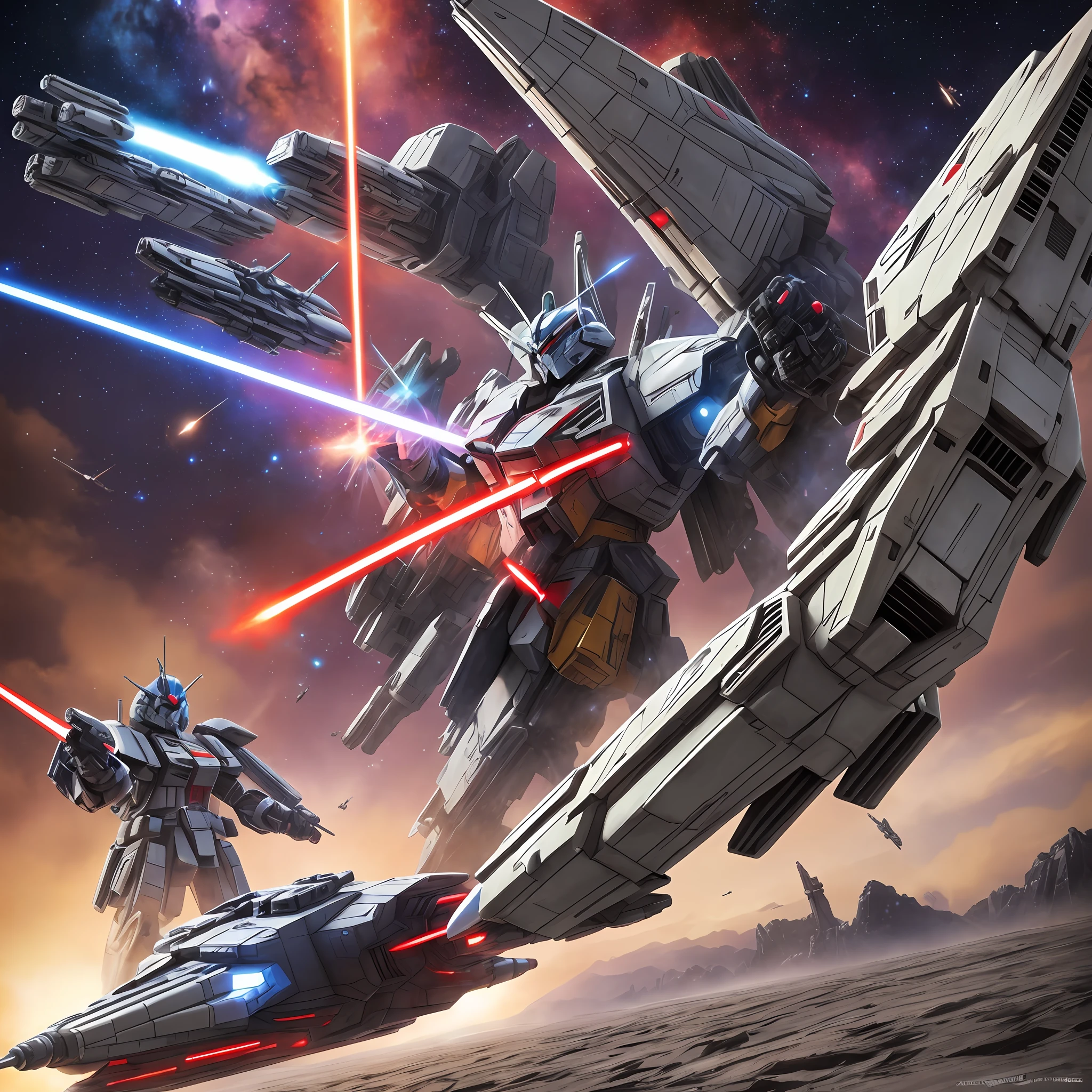 Fine Star Wars Transformers Gundam Weapons Laser Cannon Star Saturn Galaxy Cosmos Battleship Spaceship Intense Epic --auto --s2