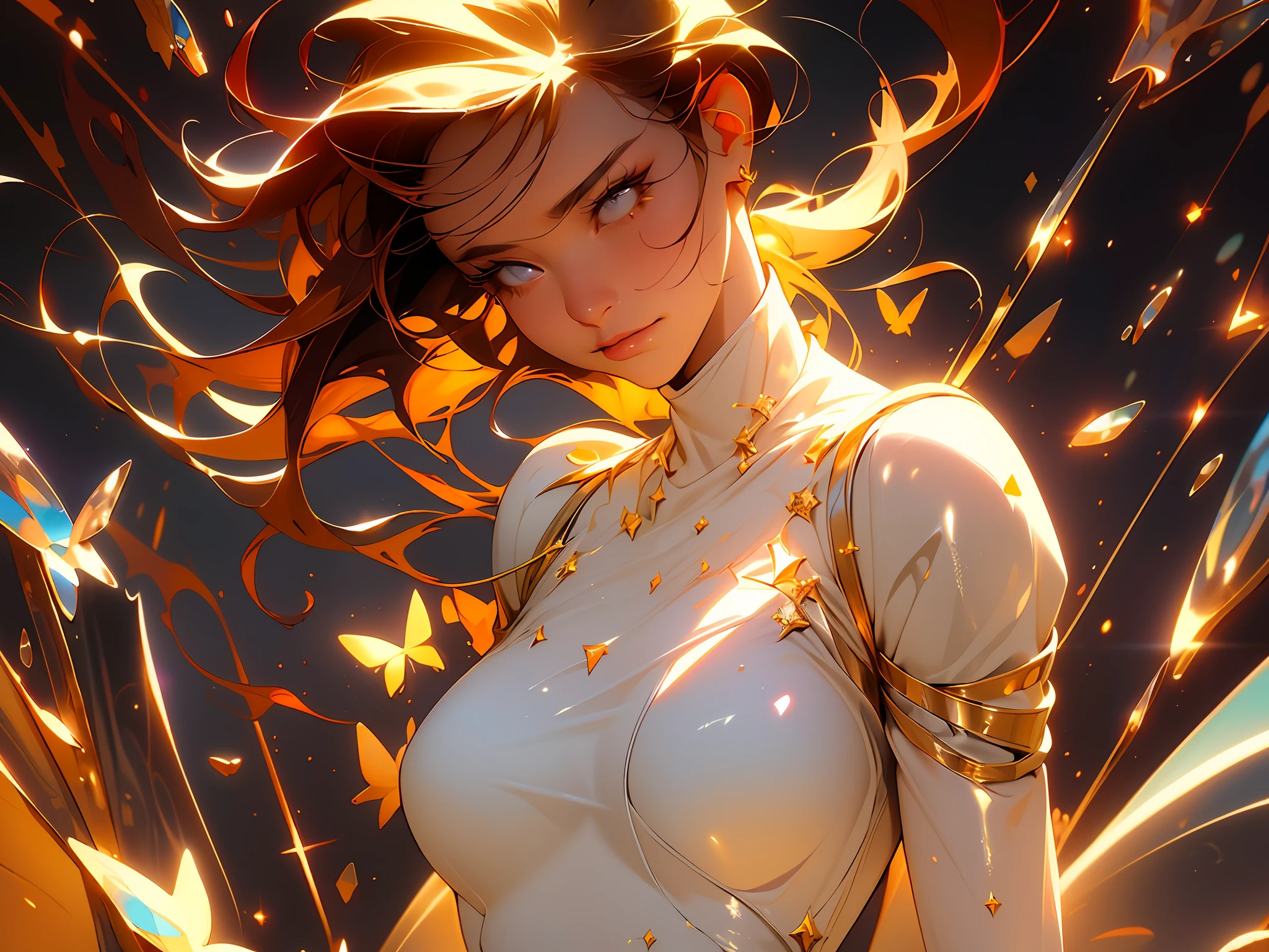 Bestquality, (Hyper-detailing), (a masterpiece、),(RAWExtremely detailed:1.2), scenery, soft lighting, shiny glossy skin, Extremely Detailed CG, luminescent, Light particles, spark, anime picture, high resolusion, Ray Traced,1 Mature Woman, whitedress, tear, dynamic angle,
dancing,looking to the sky,wind blowing upwards,luminous effect,transparent beauty, sparkling effect,wet rainy,wet,foggy, reflection effect,night  sky,westland,crying,full body,1 color eyes