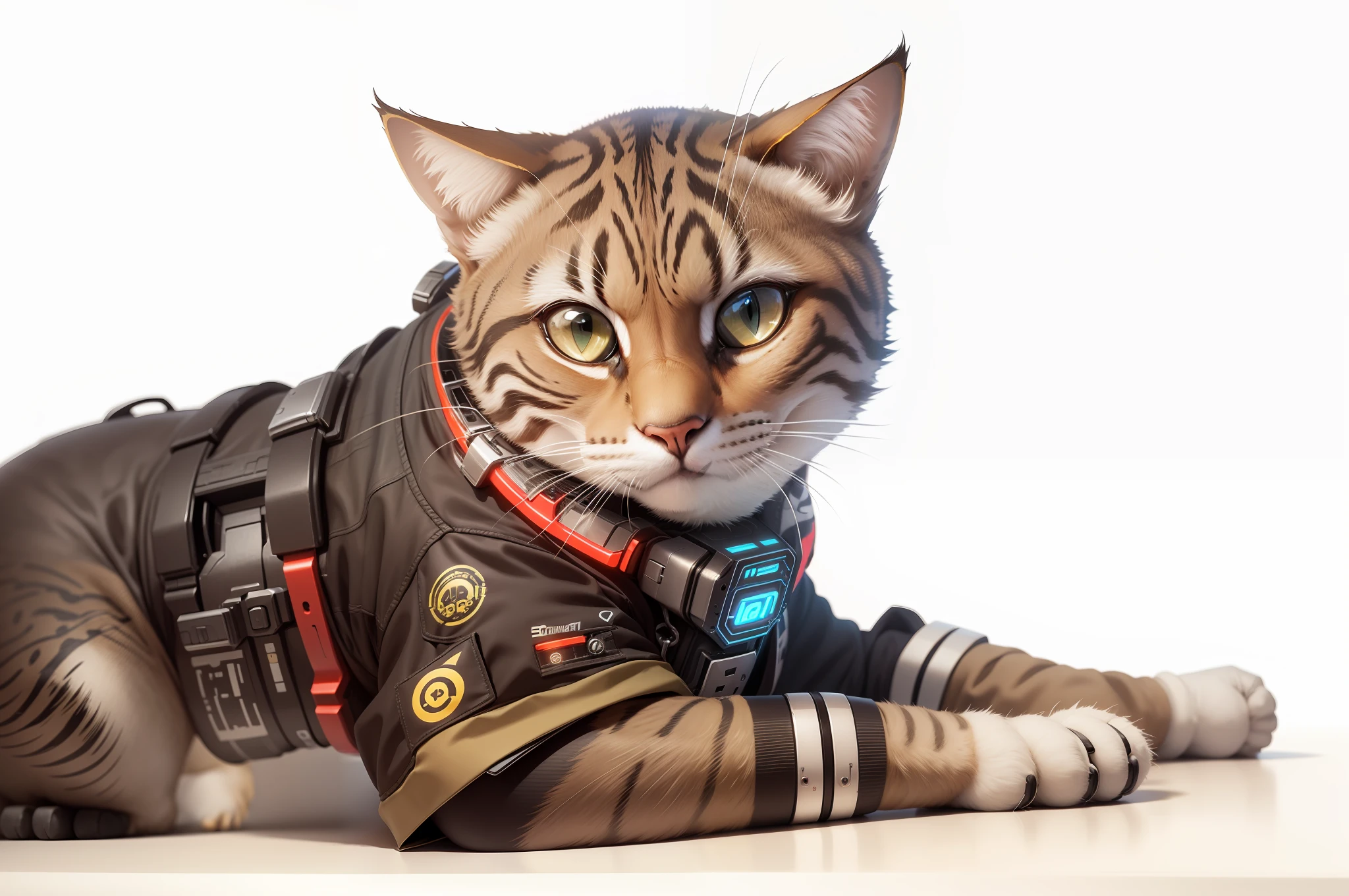 Gato cyber punk gato tecnologico no stilo cyber punk --auto --s2