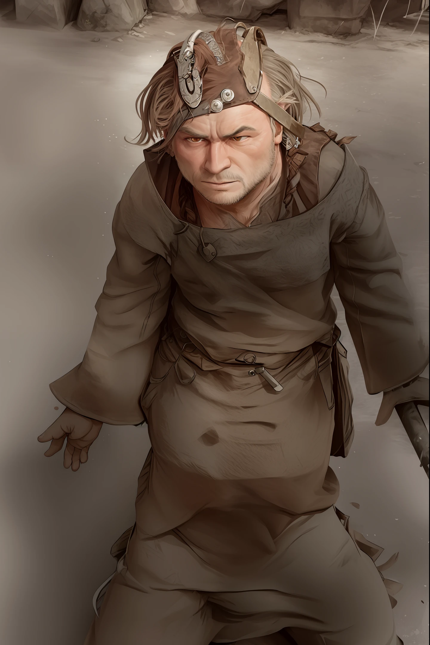 Half-orc holy warrior tired
