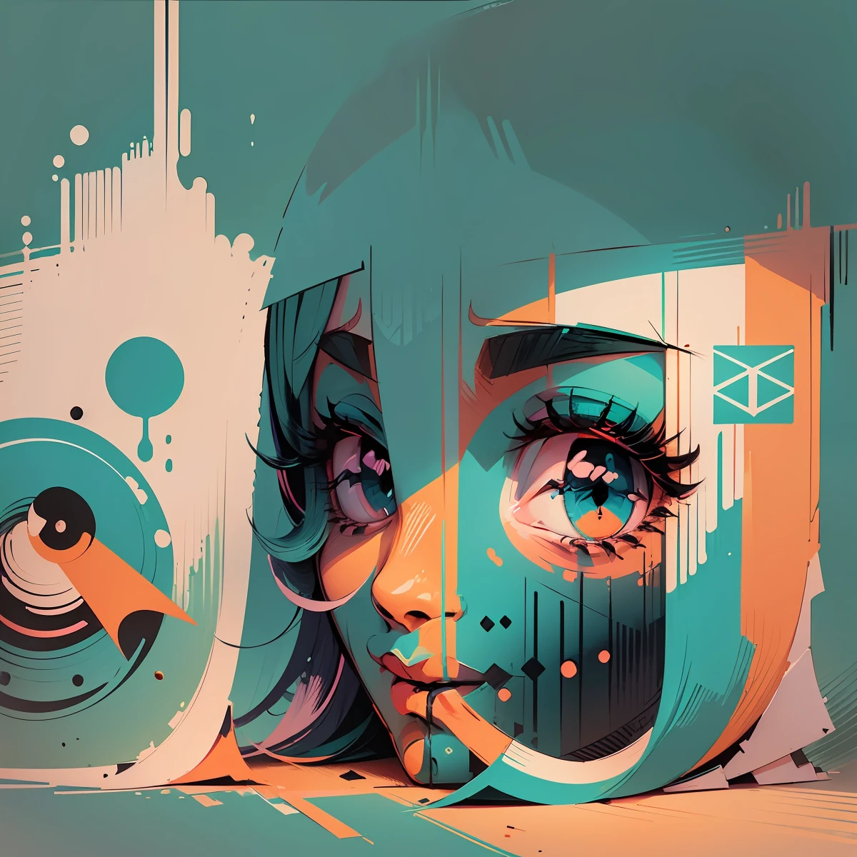 logotipo com o nome ImineAi, arte em vetori tipo illustrator, cores em tom pastel com sombreado --auto --s2