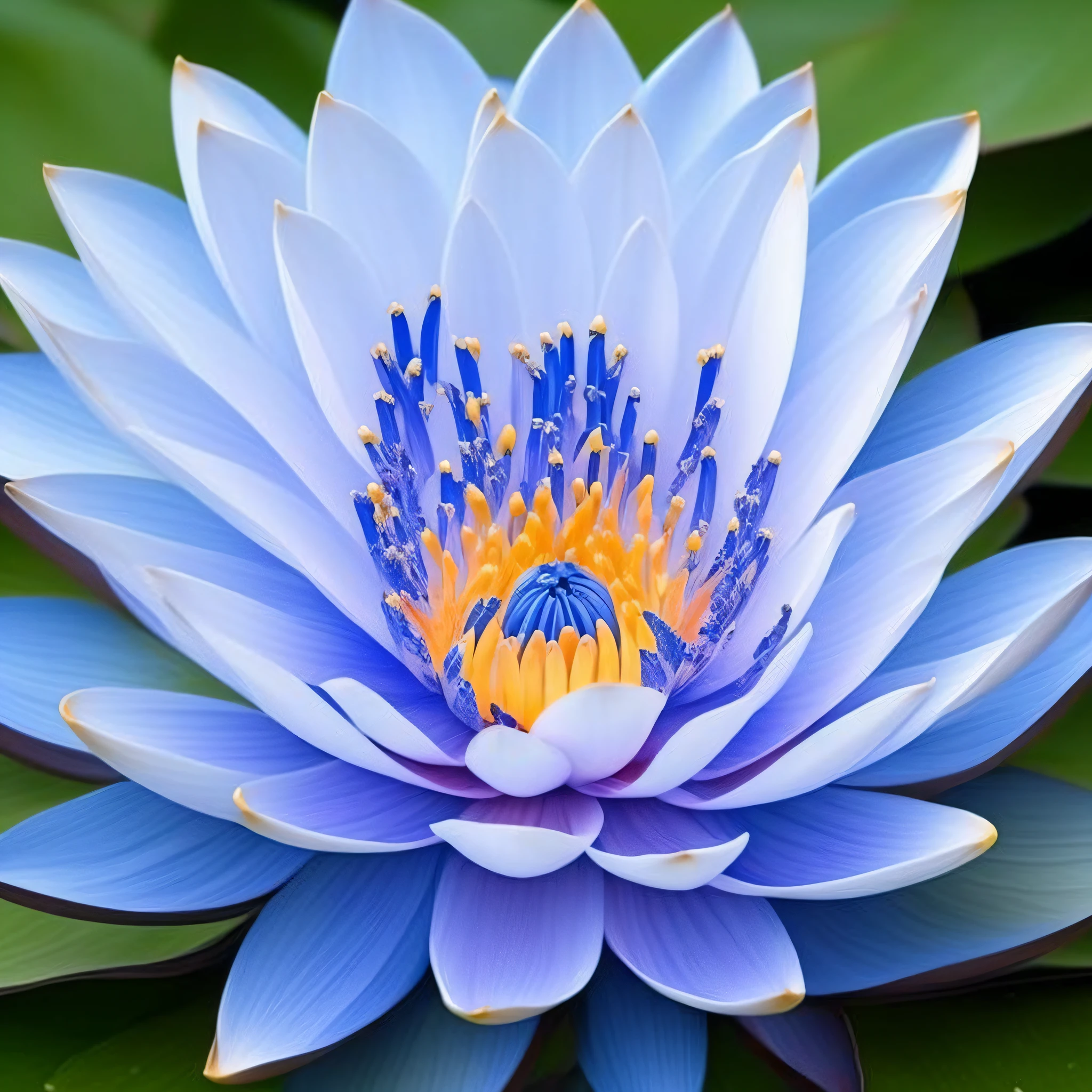 ma flor multi lotus, Flores elementais, cores vibrantes, fundo preto, reslista, 16k, cannon, cor azul claro, azul escuro, branco, ouro envelhecido