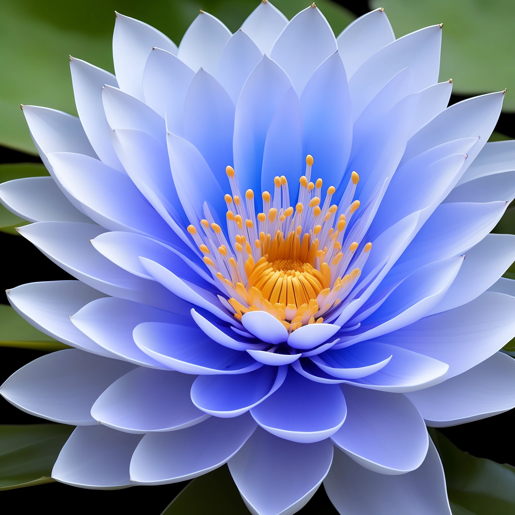 ma flor multi lotus, Flores elementais, cores vibrantes, fundo preto, reslista, 16k, cannon, cor azul claro, azul escuro, branco, ouro envelhecido