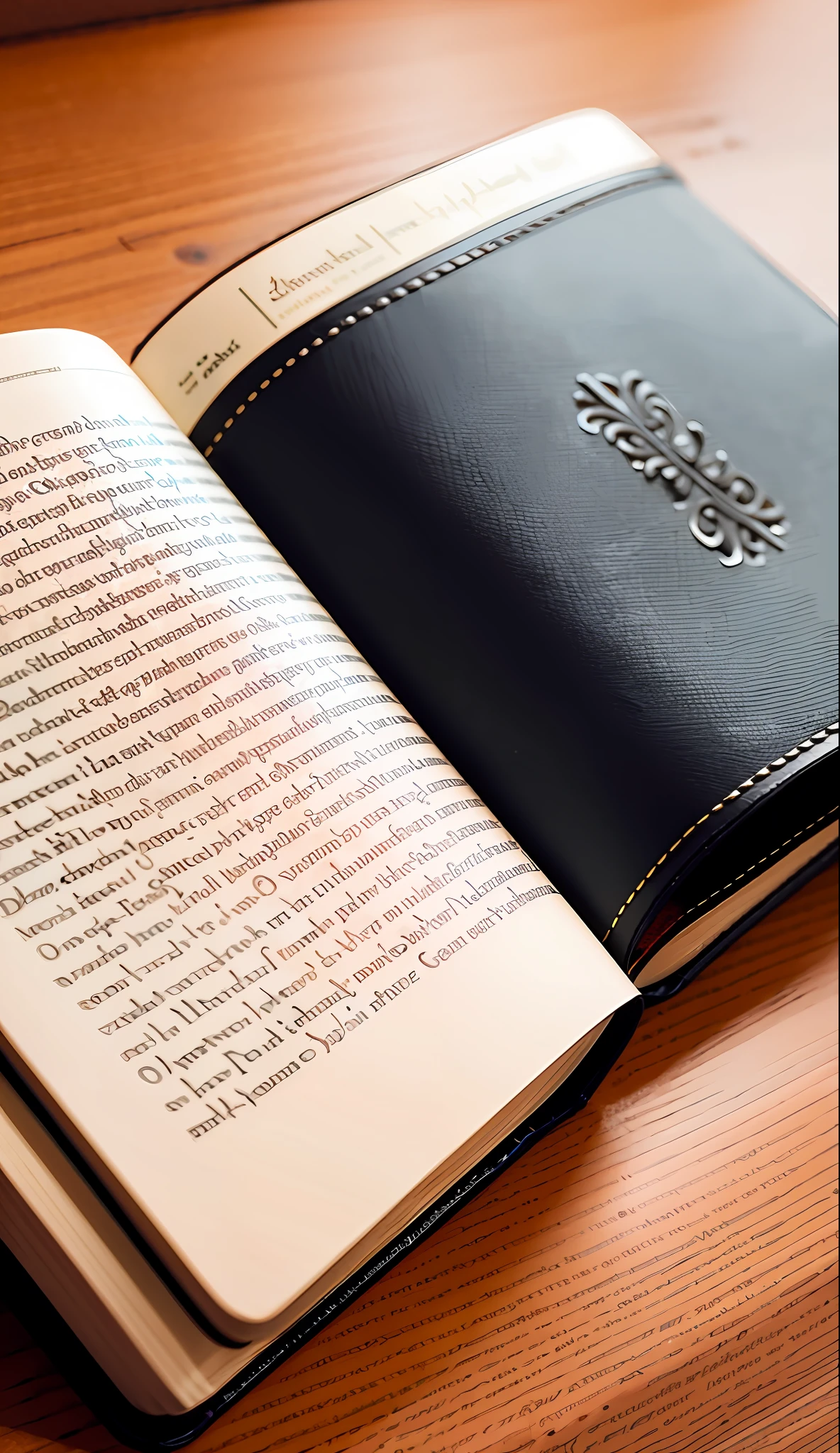 Bible showing cover written holy bible