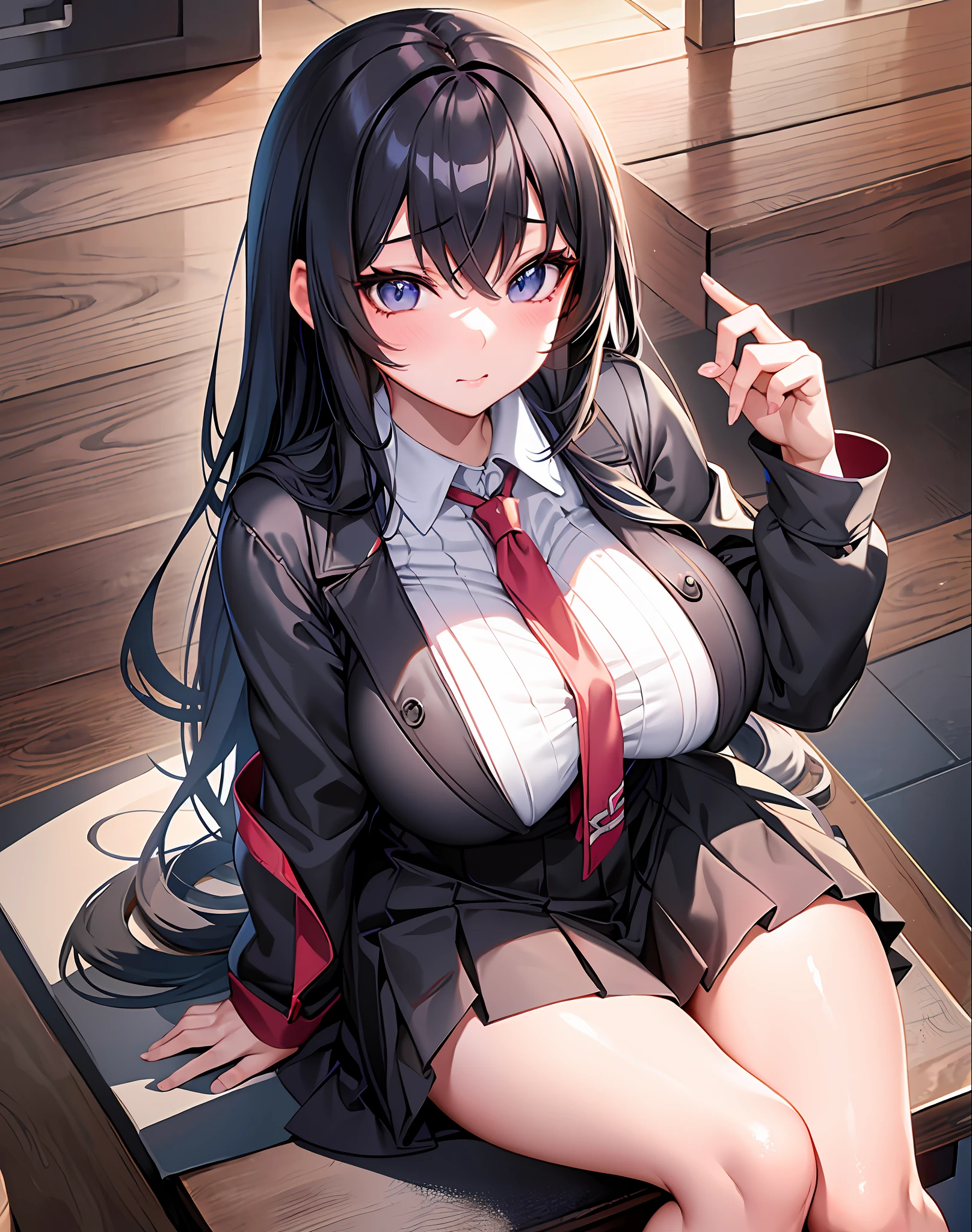 ((bestquality))、(Unparalleled Masterpiece)、(Ultra High definition)、high school girls、huge breasts、untied long black hair、Long Black Hair、Twisted eyes、long lashes、Cute big breasts with good style、underwear、big boobies、thights、Anime Style、Big accentuated、Naughty Anime Style、Naughty thighs、Naughty thighs、Smooth Anime CG Art、hyperrealistic schoolgirl、seductive anime girl、Realistic schoolgirl、Smooth Anime CG Art、Anime girl、Beautiful anime schoolgirl、beautiful anime girl、Beautiful charming anime teenage girl、Naughty anime style、photorealistic anime girl render、