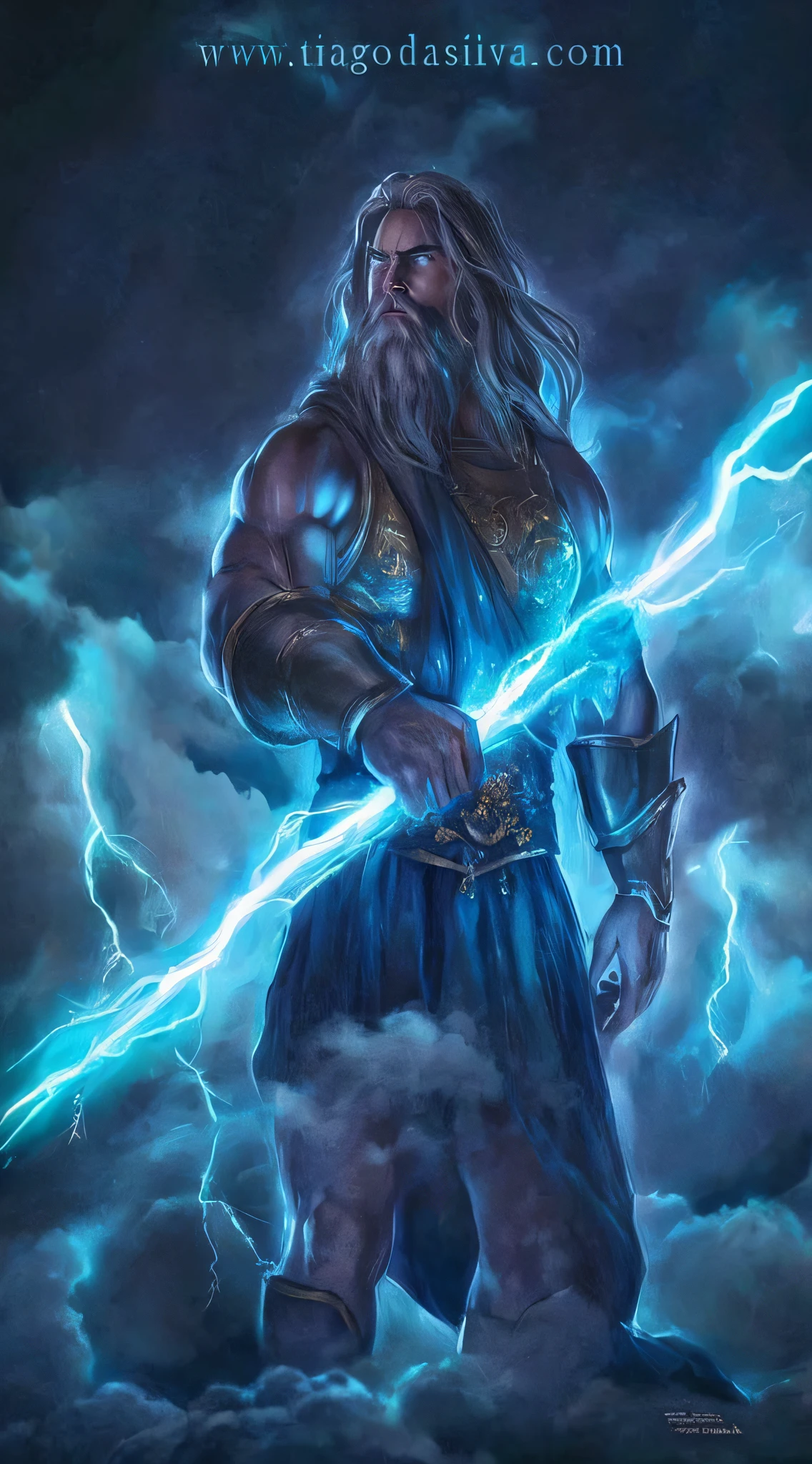 Studio Ghibli Art, Zeus as a god of thunder, lean muscles, in the style of realistic and hyper-detailed renderings, dungeons e dragons, 8k, olhos detalhados, olhos perfeitos, epico, dramatic, fantastical, corpo inteiro, design intrincado e detalhes, dramatic illumination, hiper-realismo, fotorrealista, cinematic, 8k, rosto detalhado, dramatic photo, epic photo, corpo inteiro