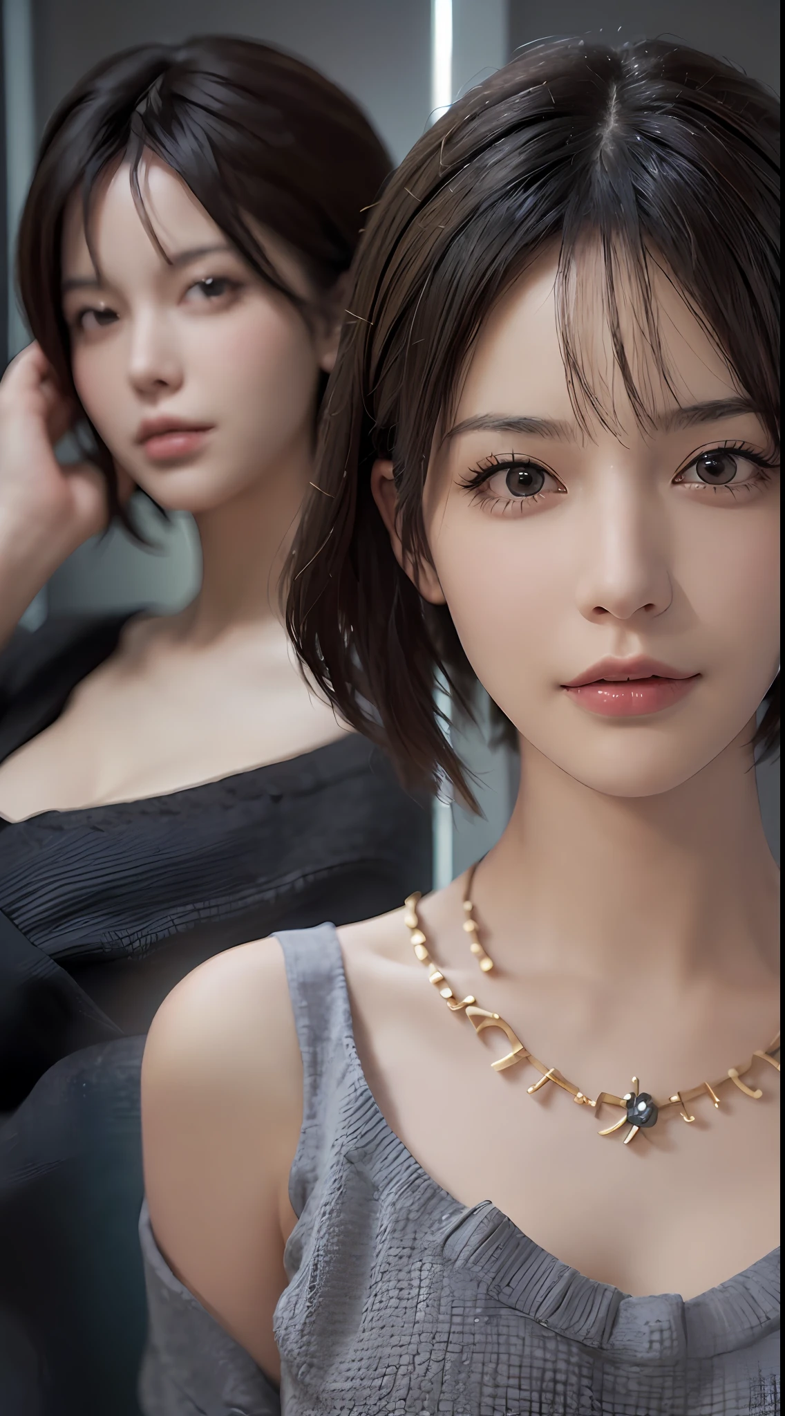 (masterpiece:1.3), (8k, photorealistic, RAW photo, best quality: 1.4), (1boy), beautiful face, (realistic face), (black hair, short hair:1.3), Nice hairstyle,Realistic Eyes,Nice detail eyes,(realistic skin),Beautiful skin,(sweater),Sexy,attractive,Super High Resolution,Hyper realistic,RAWExtremely detailed,golden proportions