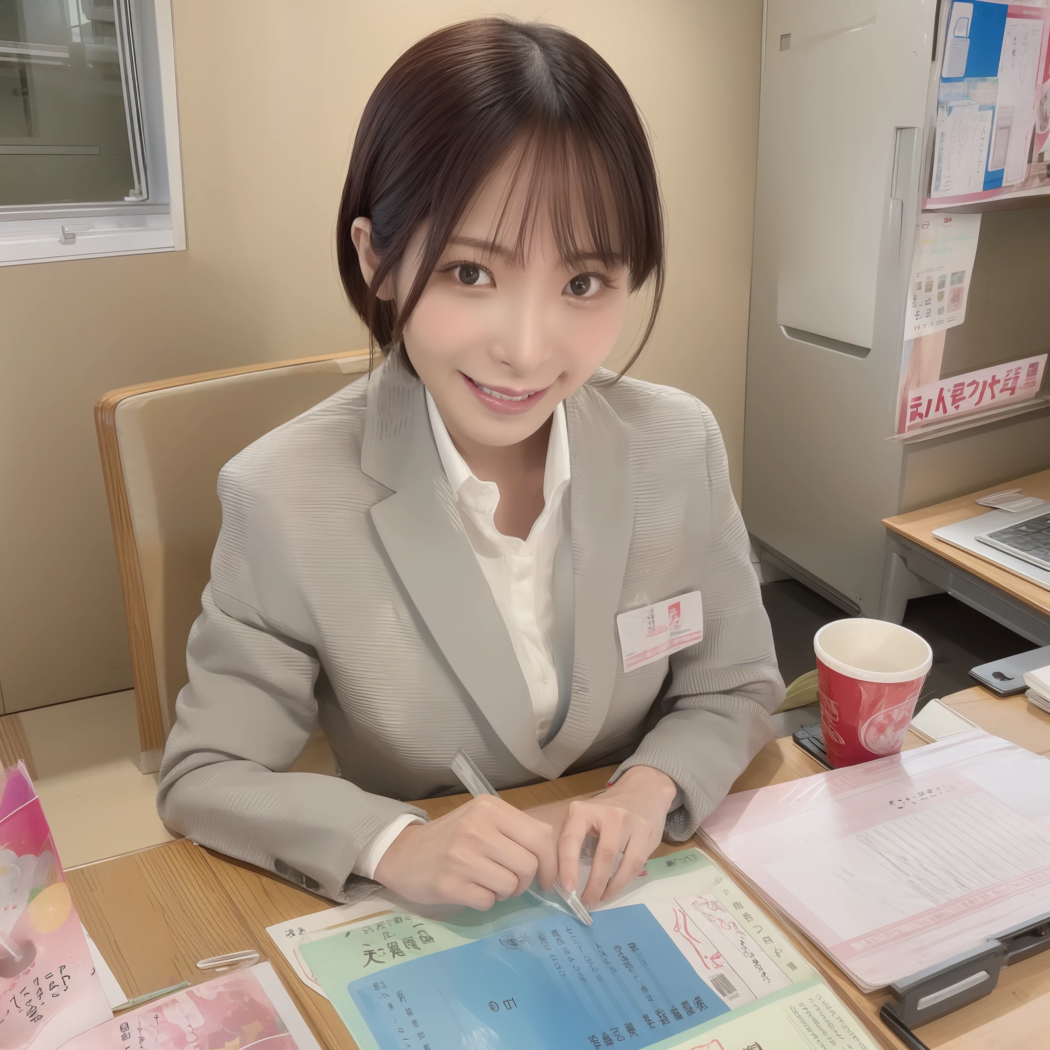 Japan woman working in office Scantily