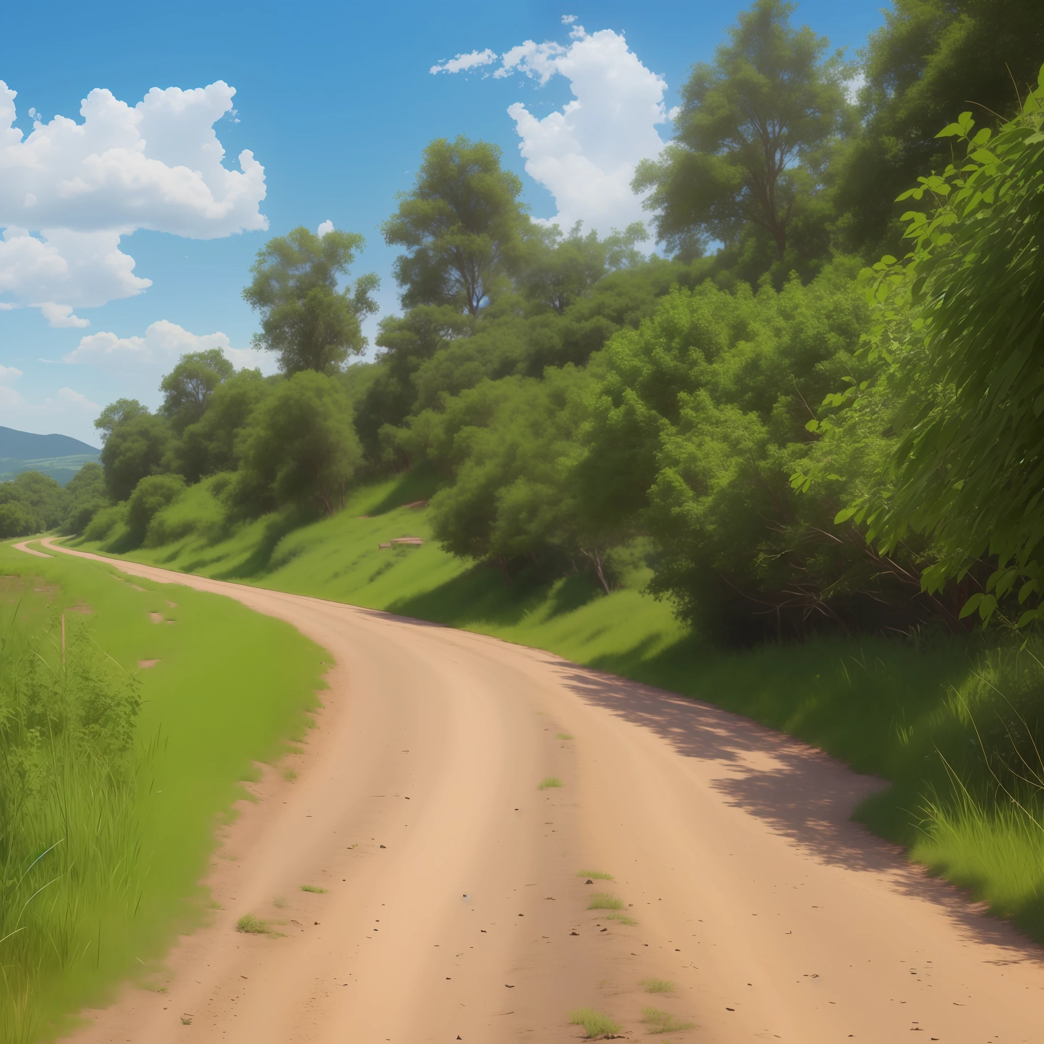 (((8k,the highest quality)))1 Realistic scenery, A secluded country village dirt road --auto --s2