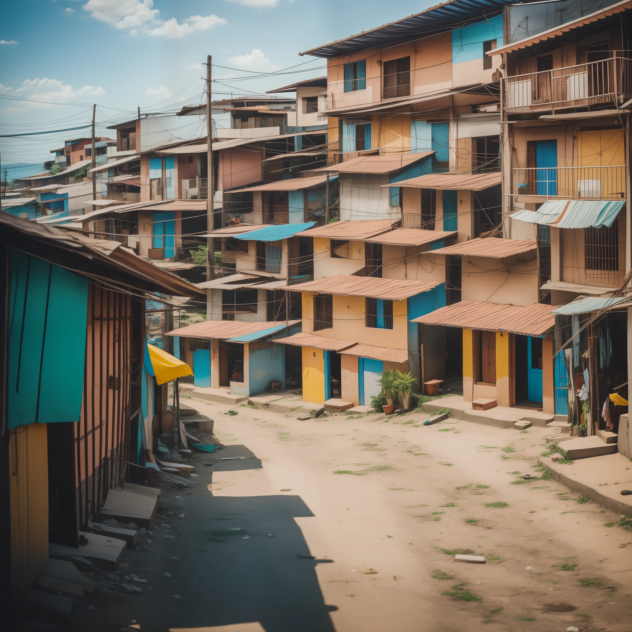 Favela brasileira, Nikon D7500 |, UHD, ultra detalhe, hight resolution, detalhada, foto crua, Nikon D850 film stock photography 4 Kodak Portra 400 camera f1.6 lens rich colors hyper realistic texture dramatic lighting