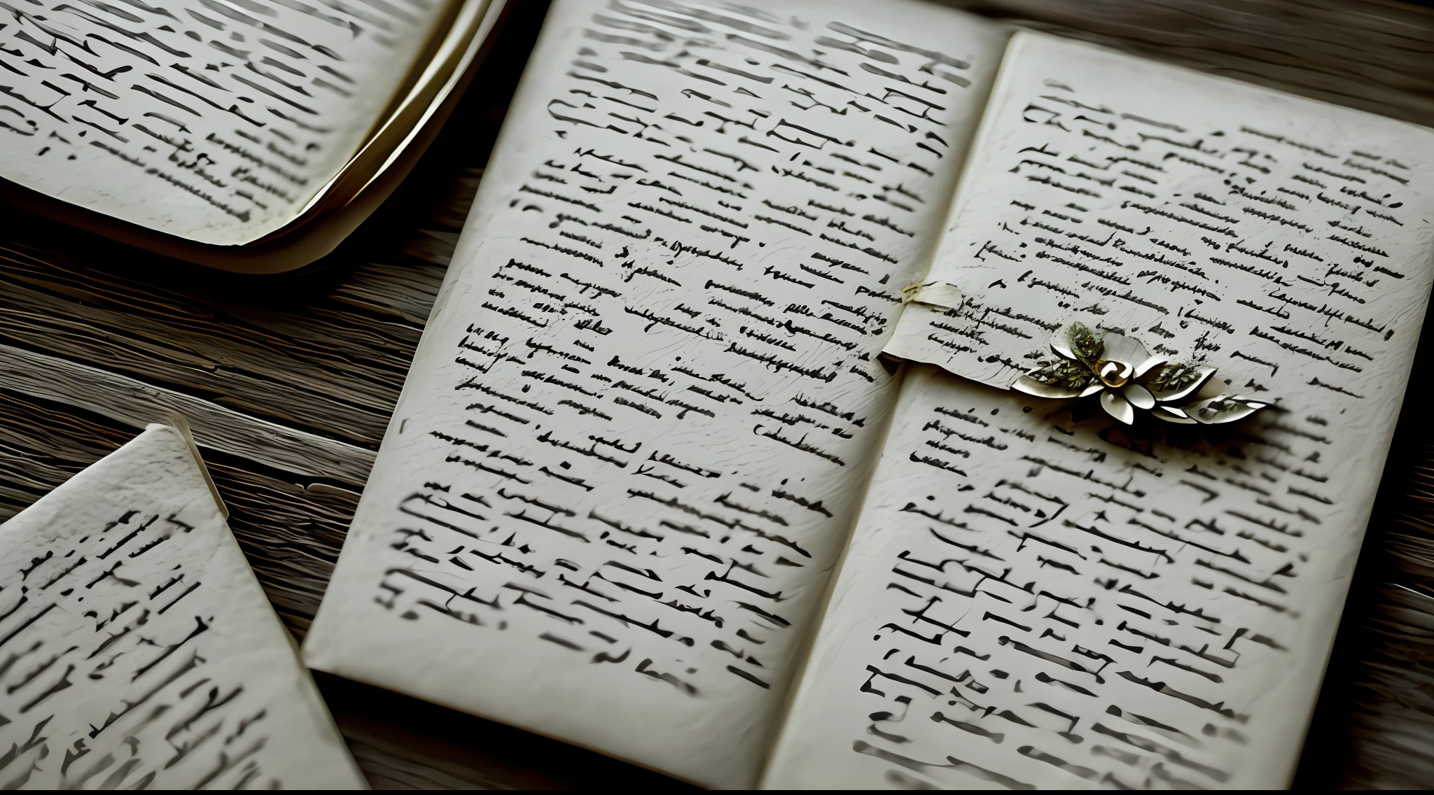 Um momento terno em um relacionamento distante, a handwritten letter being held close to the heart, teardrops smudging inked words, uma vela's flickering flame casting gentle shadows on the crumpled pages, a worn photograph capturing shared memories, rodeado por bugigangas vintage e flores secas, papercraft, corte intrincado-outs and delicate folds, creating a three-obra-prima dimensional, --AR 9:Fodendo 16 --em 5