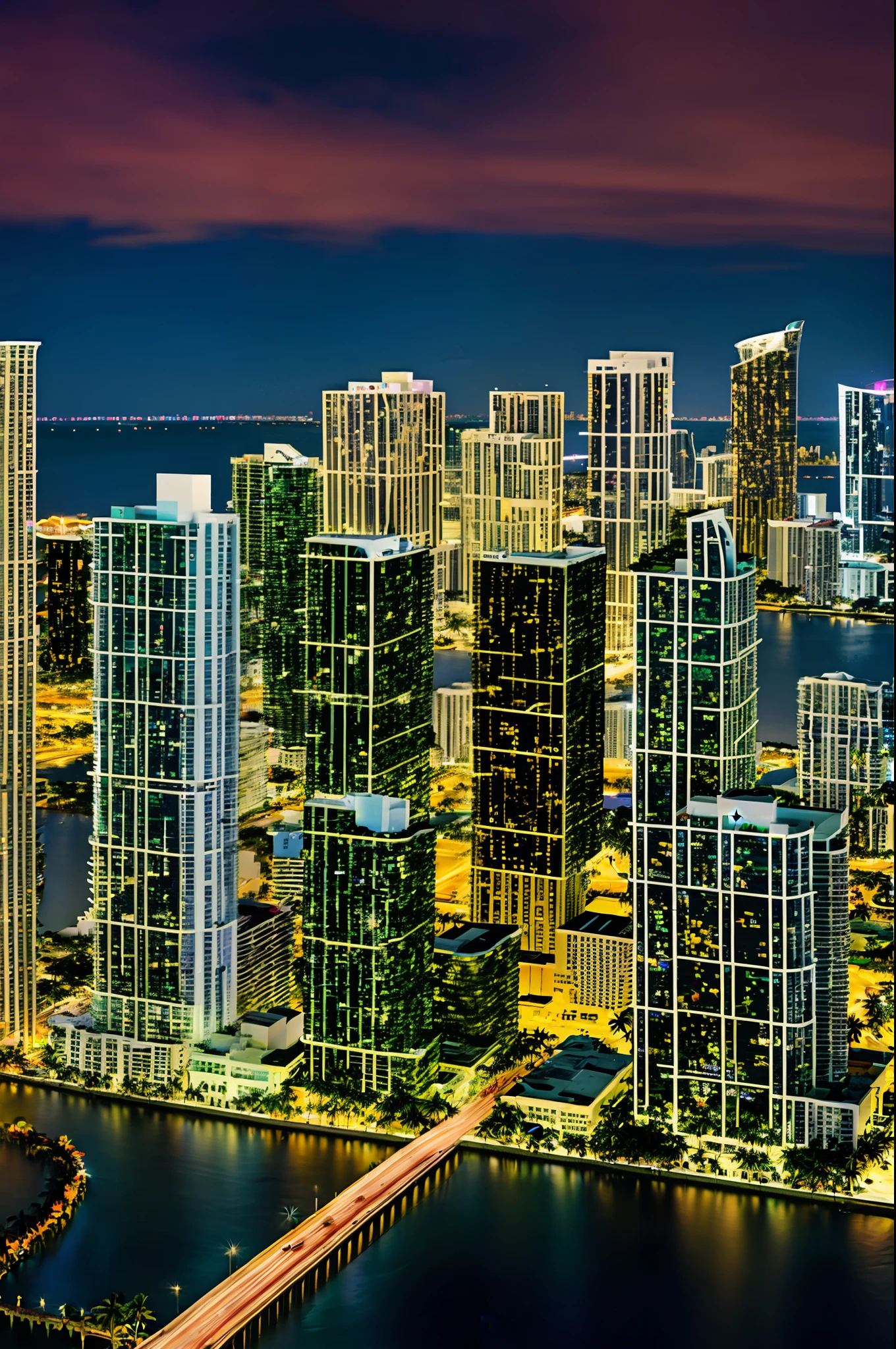 Miami night city