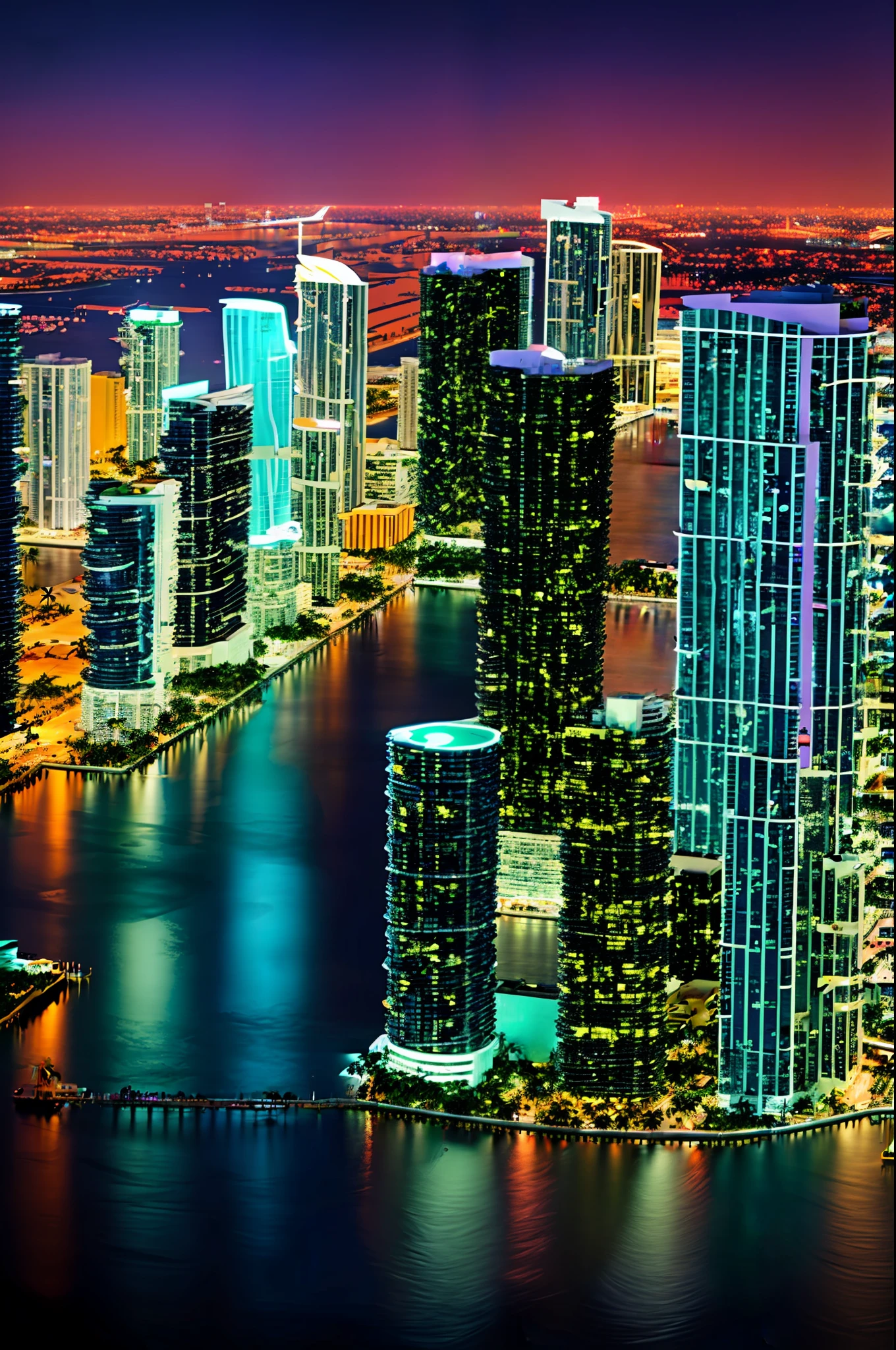 Miami night city