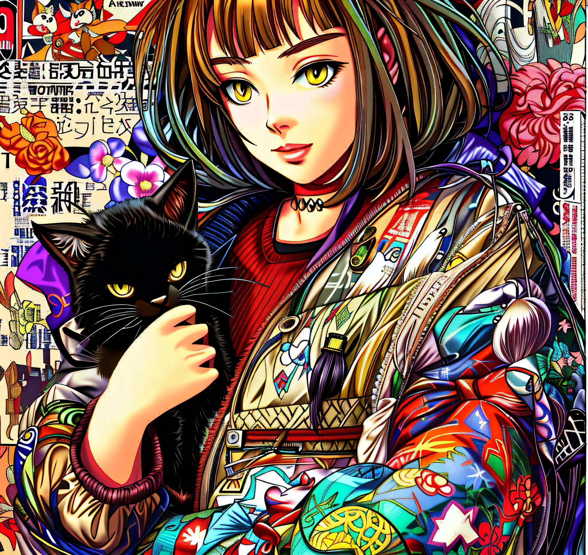 anime girl with a cat in her arms, estilo anime 4K, arte digital estilo anime, arte digital estilo anime, anime style illustration, arte estilo anime, Estilo anime misturado com Fujifilm, arte estilo anime, estilo anime hiper detalhado, japanese art style, anime style. mulher pelada 8k, cyberpunk digital - arte de anime, Anime Art Wallpaper 4K, Anime Art Wallpaper 4K --auto --s2