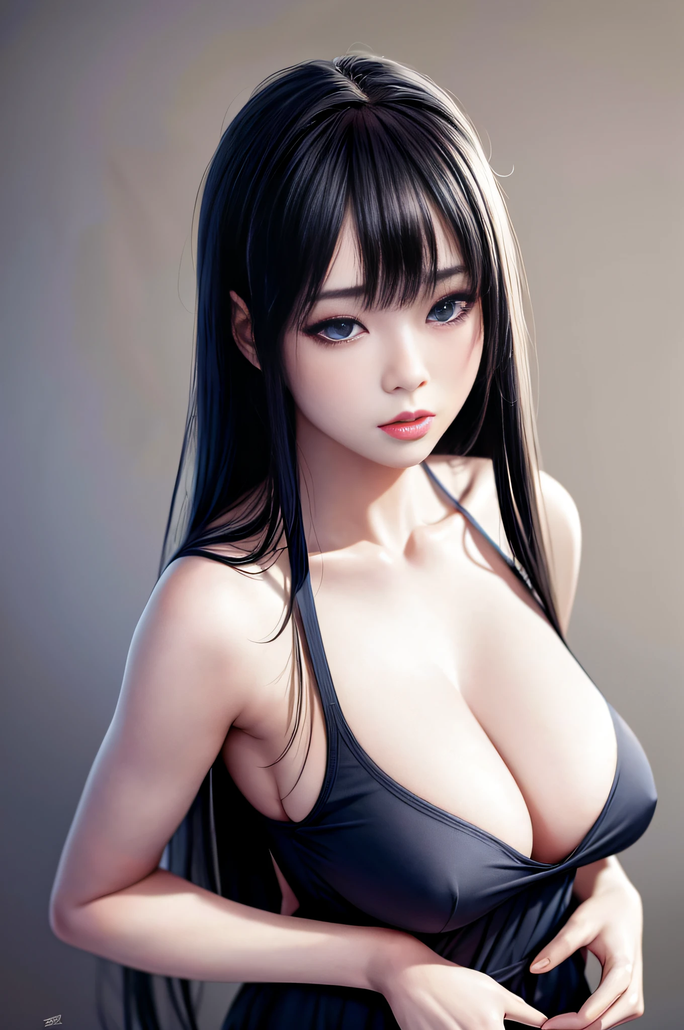 Beautiful sexy sadako girl, best quality, ultra high res, (photorealistic:1.4), 8k resolution, girl, (realistic hair:1.2), (Korean girl:1.2), (realistic eyes:1.2), (beauty face:1.3), perfect body, white rosy skin, big breast, cleavage,
