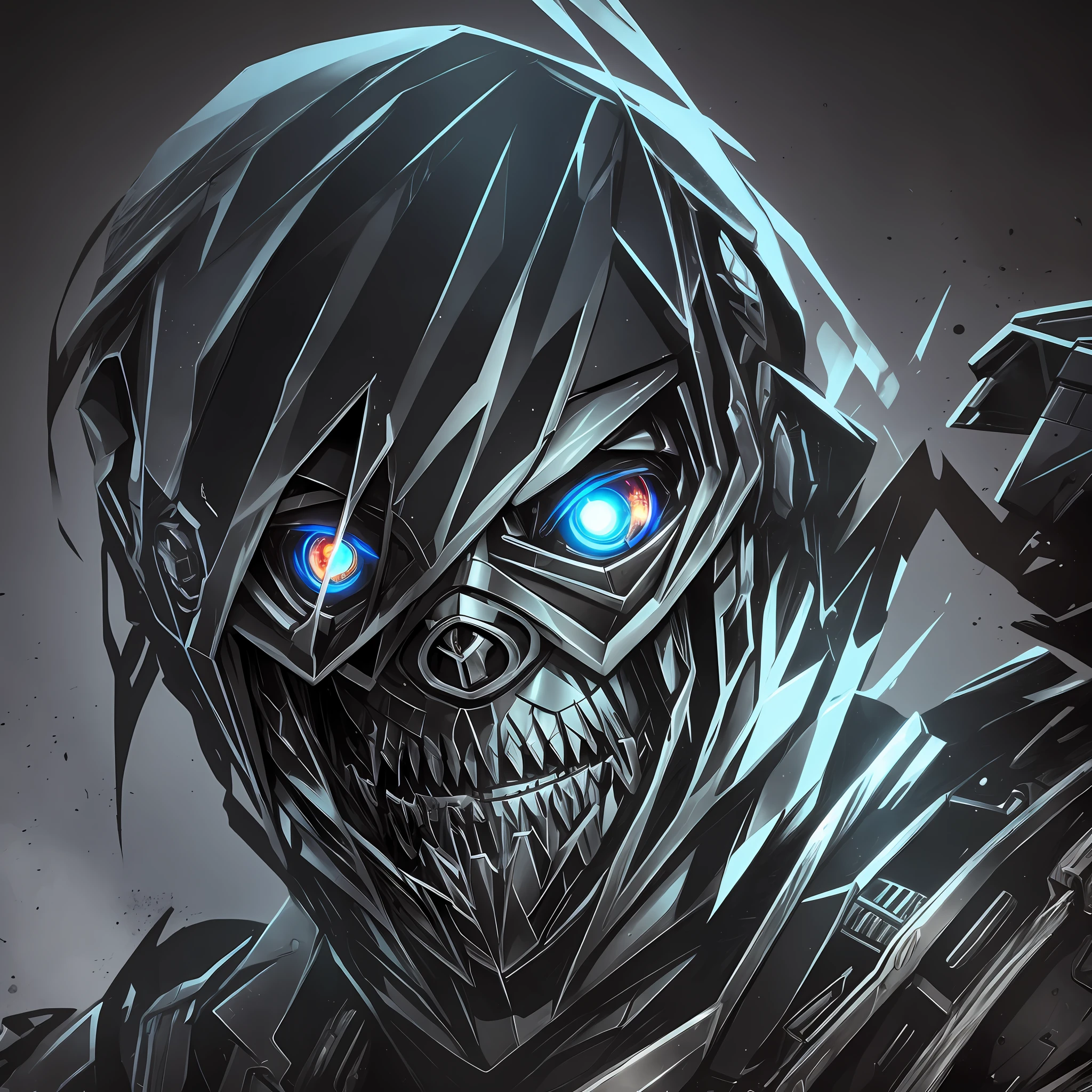 corvo robo com olhos vermelhos em 4k --auto --s2