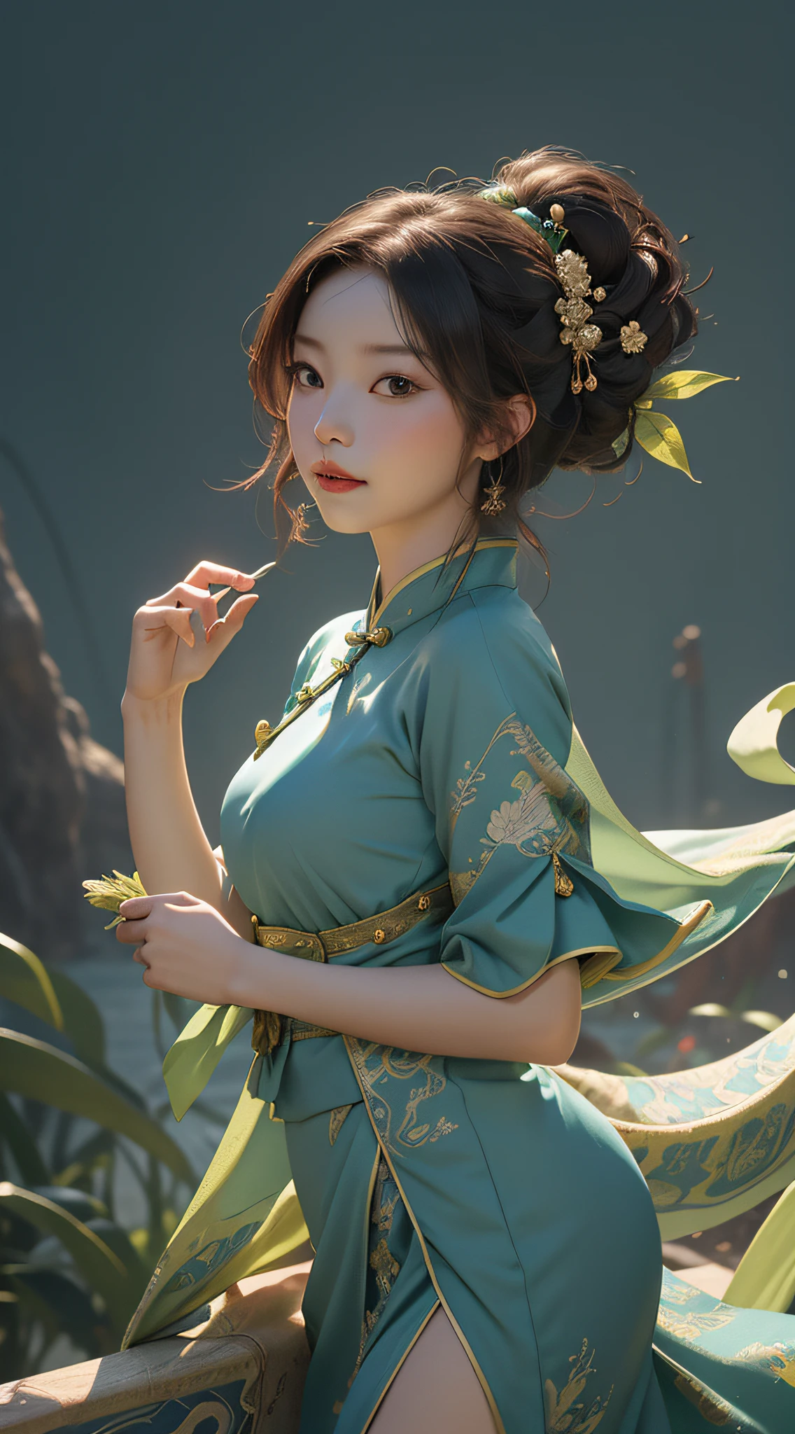 Ultra high quality,MASTERPIECE,Perfect illustration,extreme details,China Hua,Grandiose Scene 1.4 pcs,theme:Dragon Boat Festival Blue Dragon Maiden picture
hue:The main color is light blue,Paired with fresh greens and bright yellows,Create lightness、Bright atmosphere。
Picture composition:With the green dragon as the main body,On the green dragon sat a girl,The girl was dressed in blue Hanfu,Holding sweet rice dumplings in his hand,Jubilant expressions,Look into the distance。The green dragon's body meandered,The dragon head and tail parts protrude,Highlights the traditional Chinese dragon culture。Around the blue dragon and the maiden,Traditional calamus can be added、Wormwood、realgar、Sachets and other elements,to highlight the history and culture of the Dragon Boat Festival。
Pay special attention:In order to highlight the traditional culture of the Dragon Boat Festival,The girl in the picture is supposed to wear traditional Hanfu,At the same time, the performance of the green dragon does not have to be too realistic,It is possible to add the characteristics of Chinese painting,Such as ink、line、Ink rendering, etc,Create a traditional Chinese style。
Picture atmosphere:The whole picture should create jubilation、lively、Festive atmosphere,It shows the traditional culture of the Dragon Boat Festival,At the same time, create lightness、mingliang、Fresh feeling,Let people feel the joy and enjoyment of the festival。
Other elements:The performance of the green dragon can also be added to the river、Traditional elements such as dragon boats,To highlight the dragon boat racing style of the Dragon Boat Festival。At the same time
