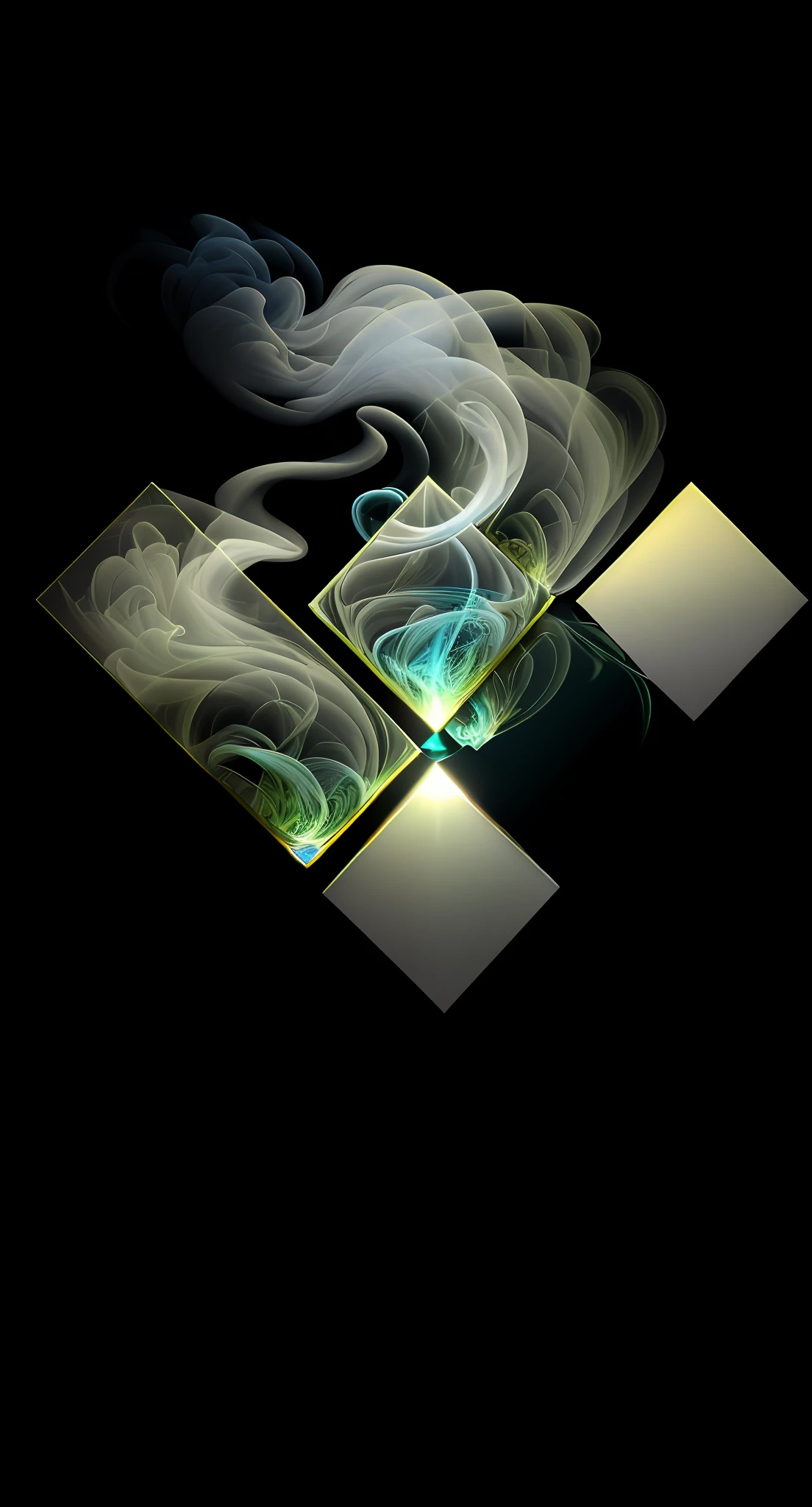 Ultra hd, ultra 8k, blue and gray background smoke, ultra detalhado, ultra foco, refletir reflexo, estilo 3d, fundo verde mesclado com dourado